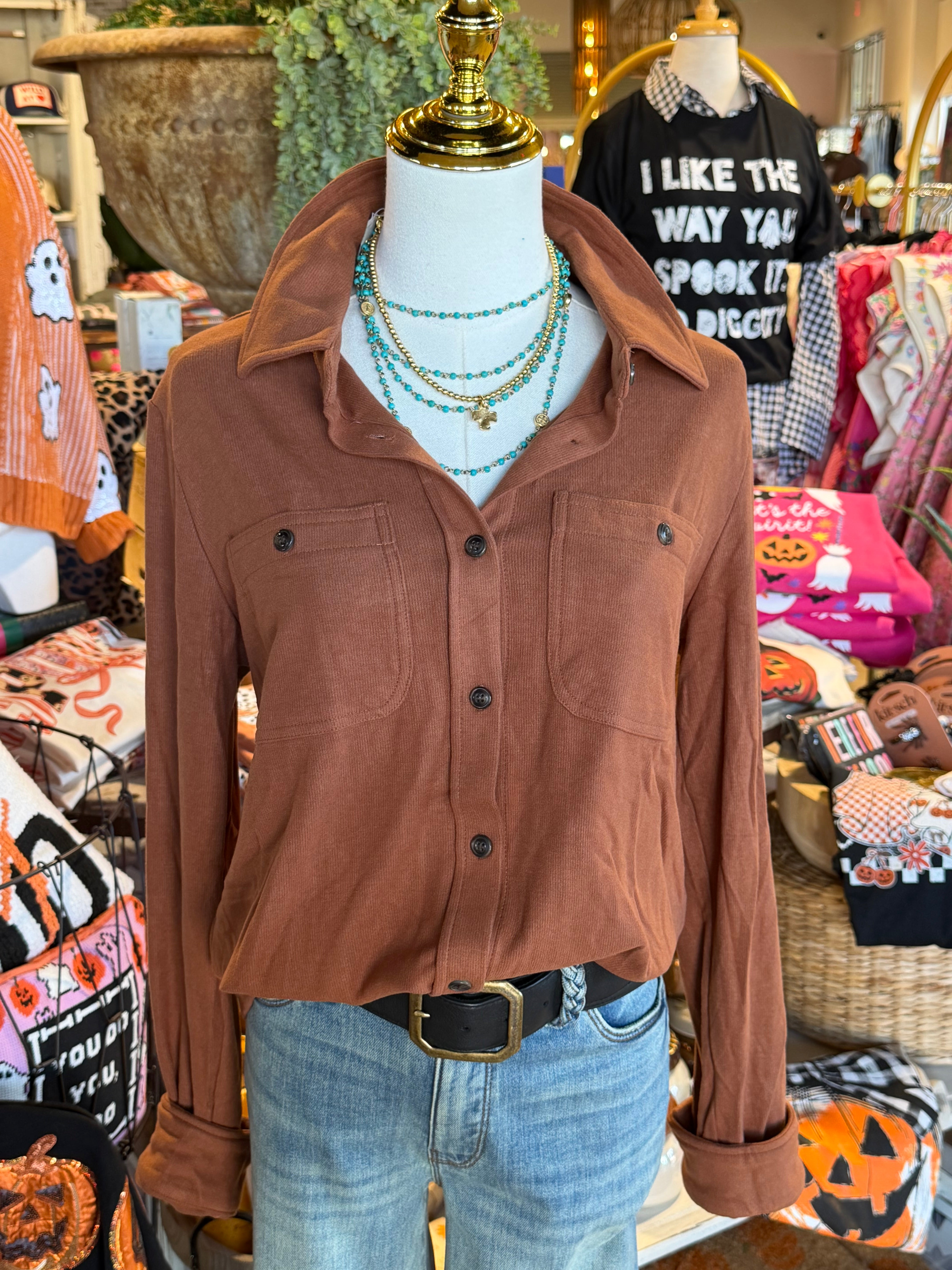 Brown Sugar Button Up