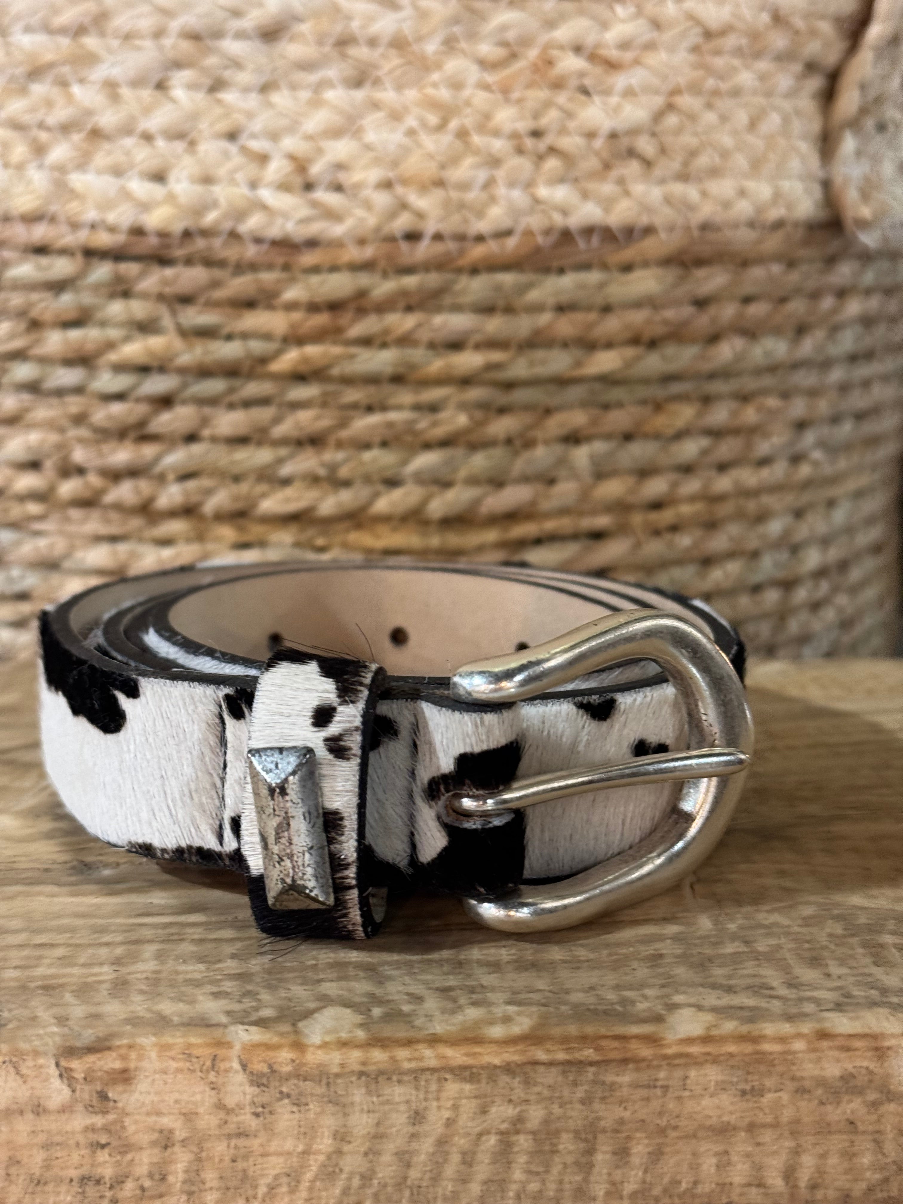 Cow Print Belt