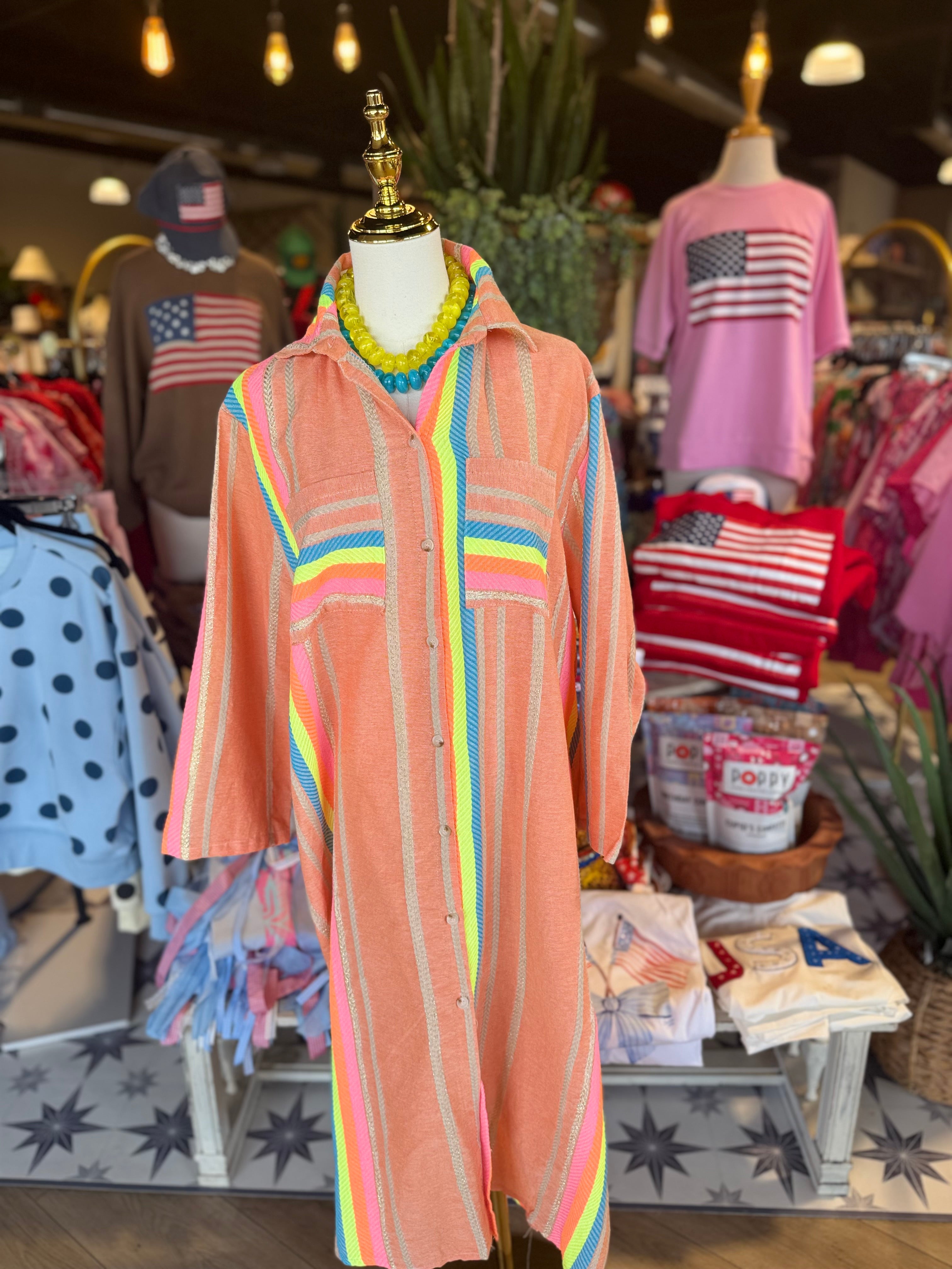 Lurex Apricot Dress