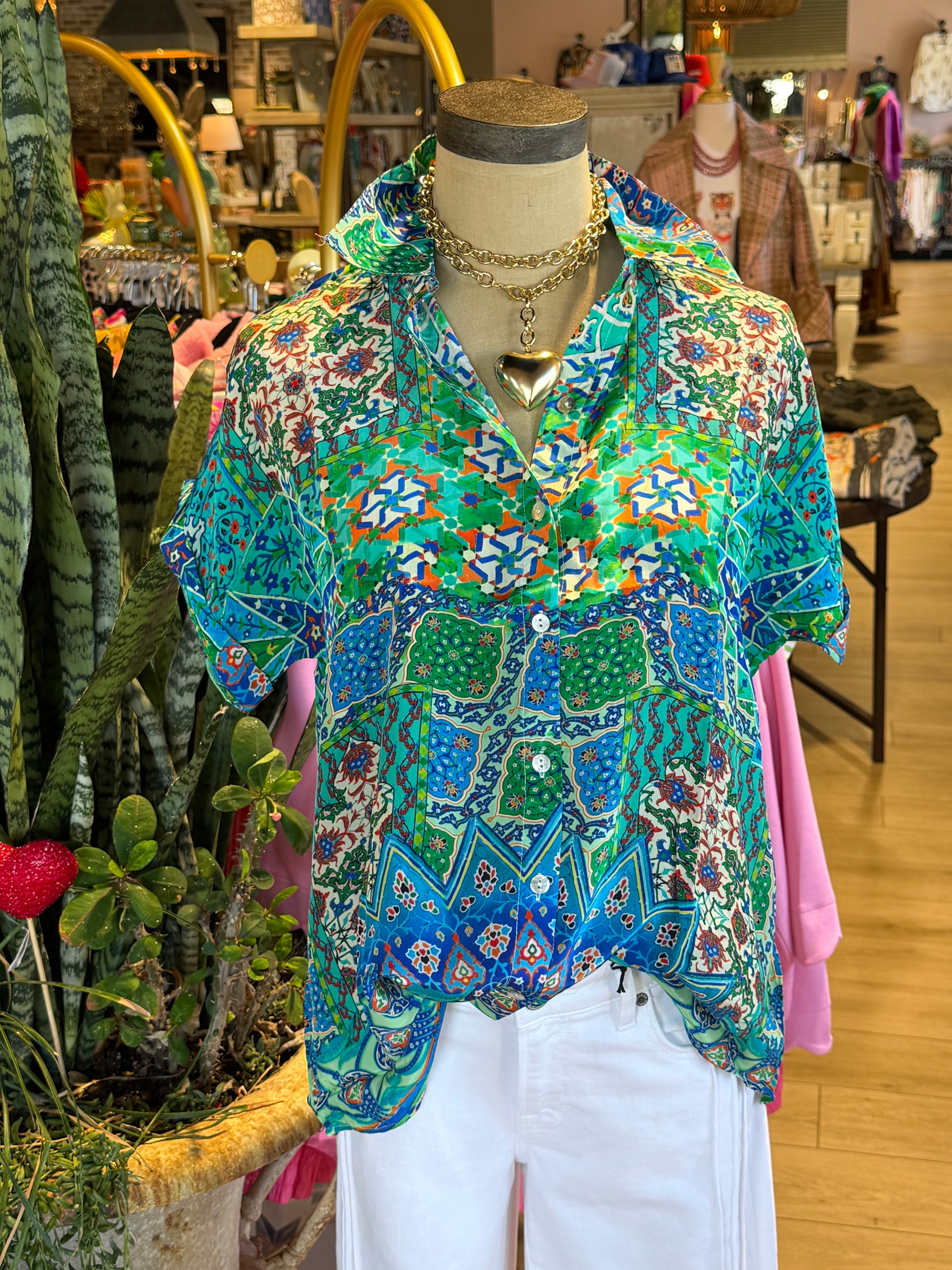 Angelina Tile Blouse