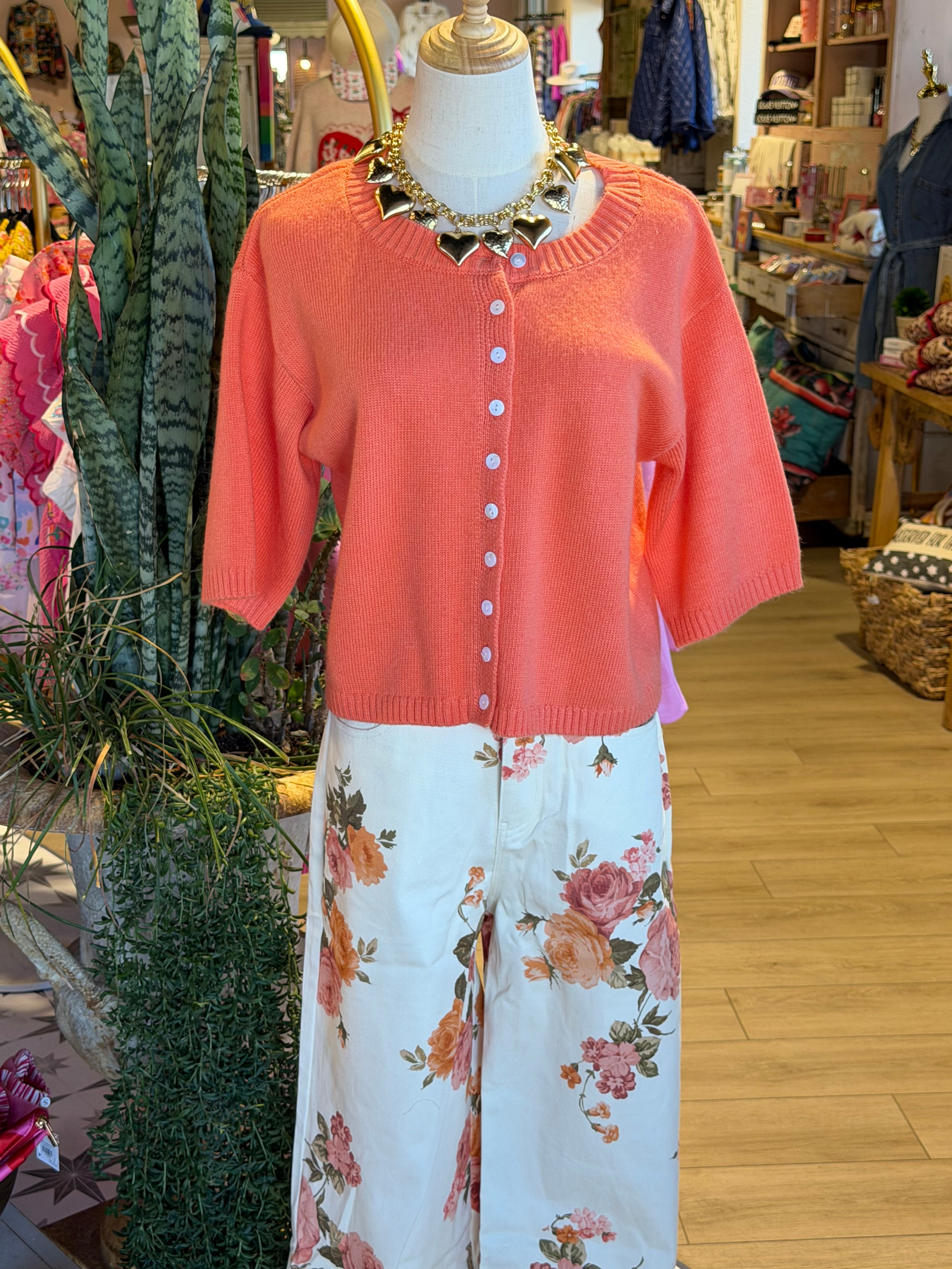 Peachy Keen Floral Pants