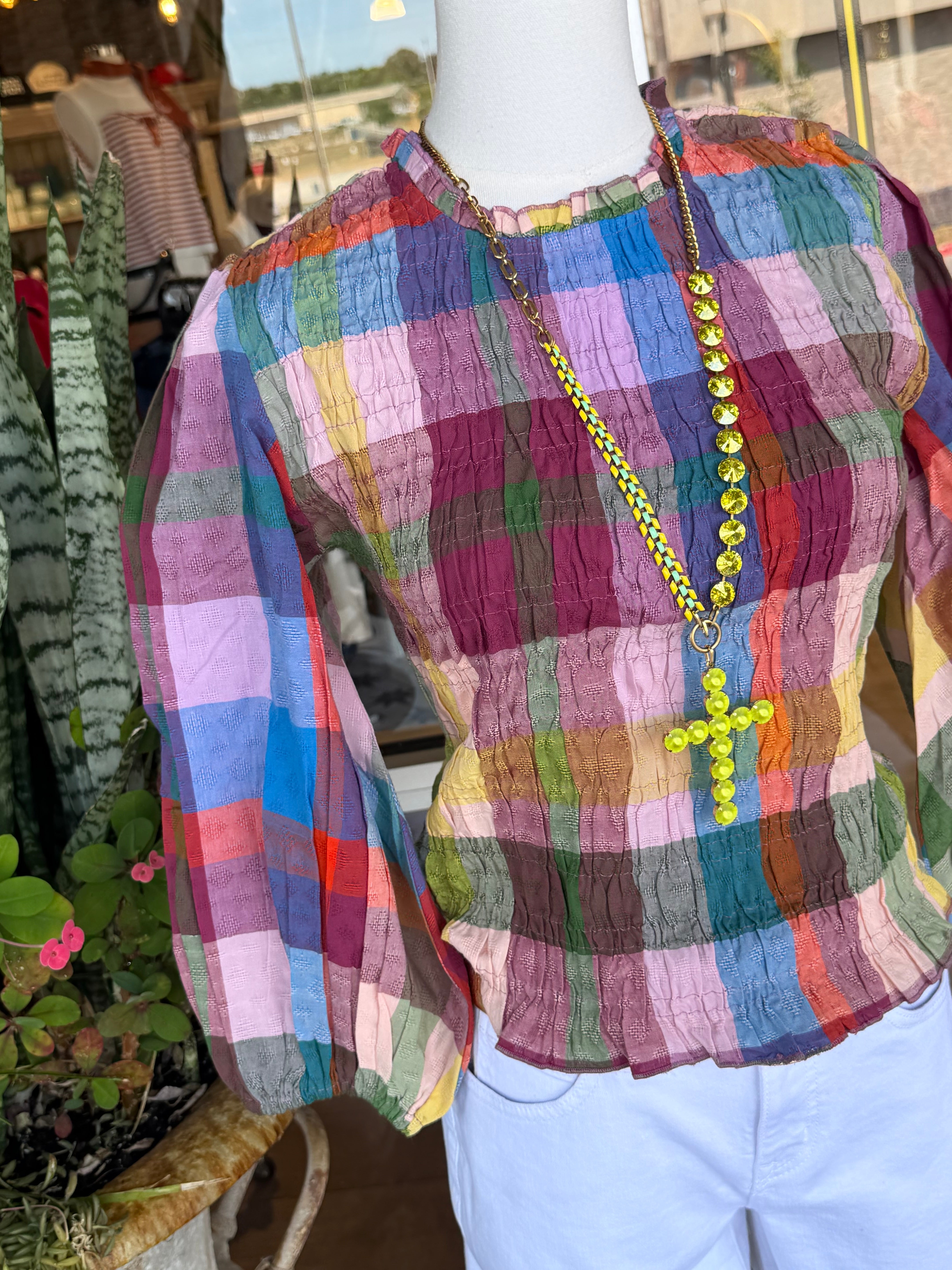 Harbor Plaid Top