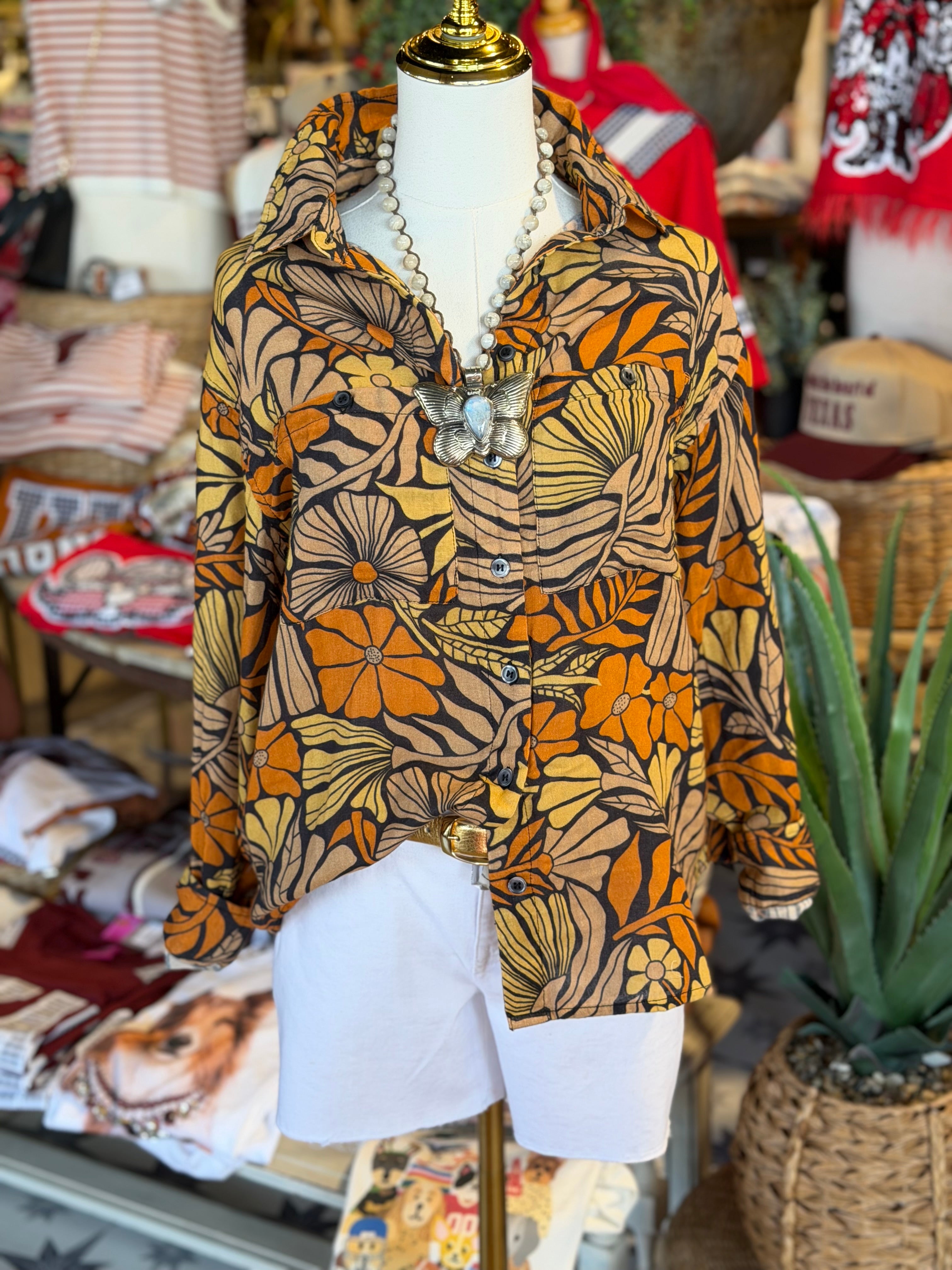 Debra Floral Campshirt