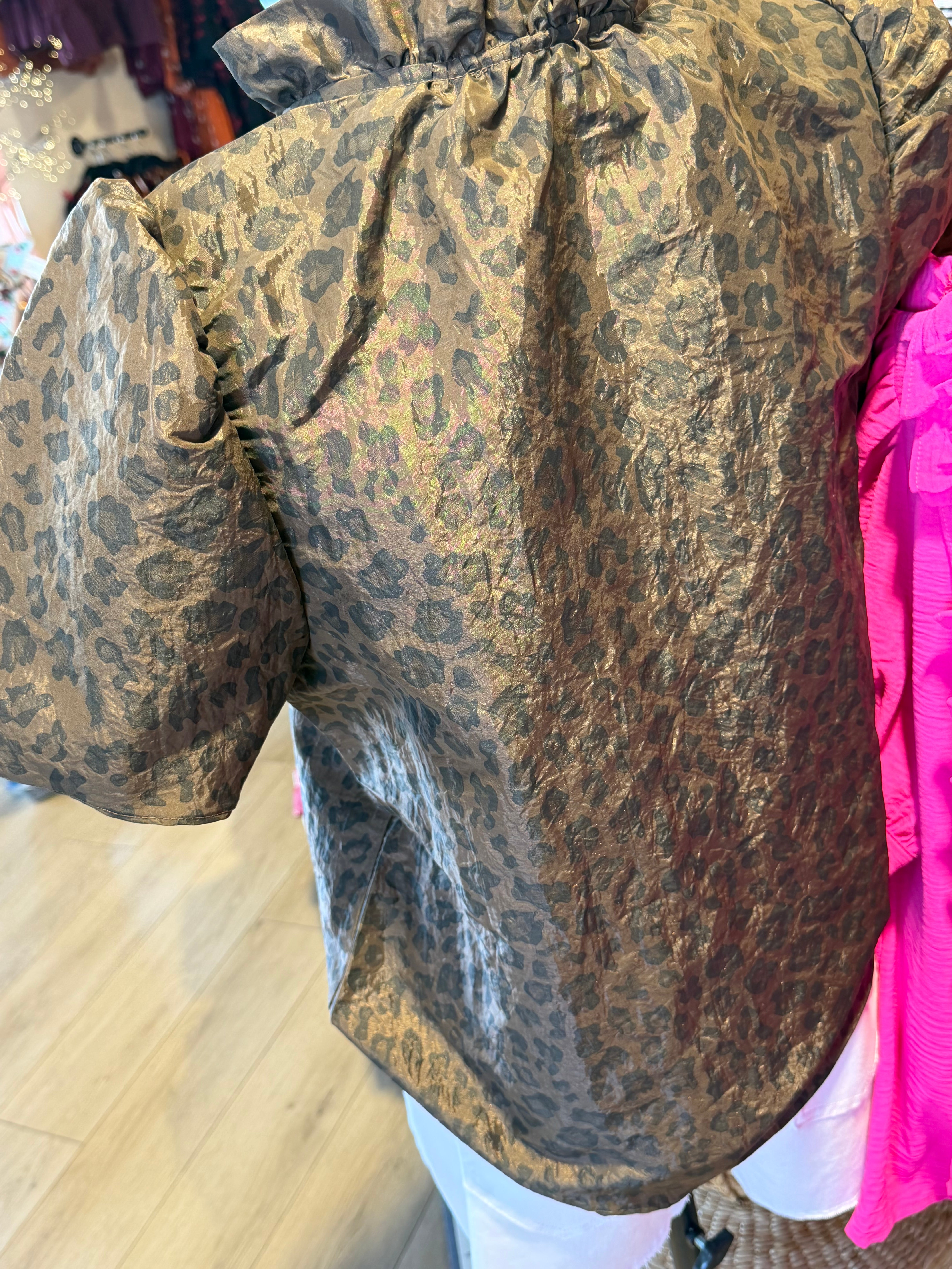 Metallic Leopard Top