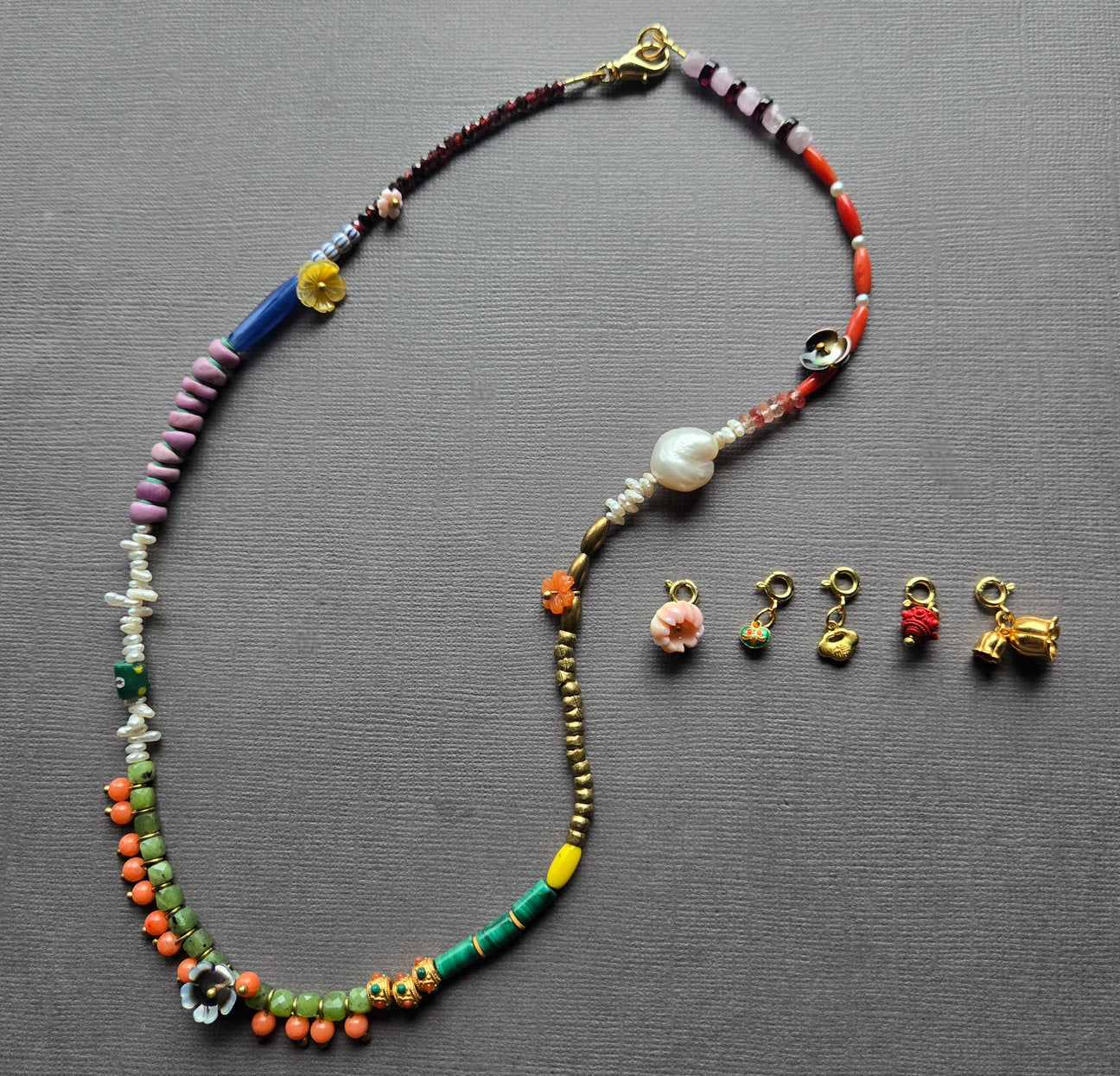 Mop Flower Necklace/Bracelet