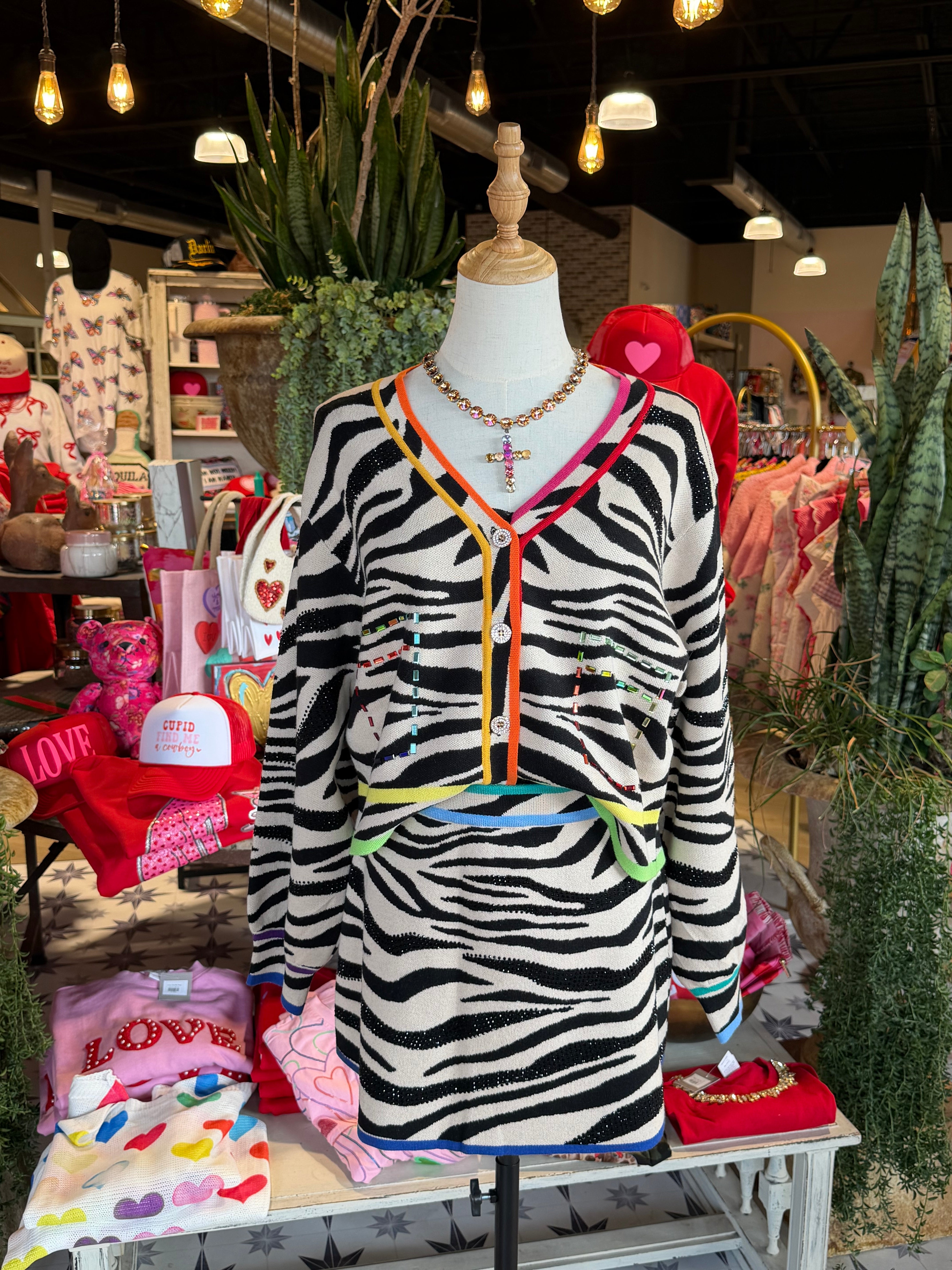 Zesty Zebra Skirt Set
