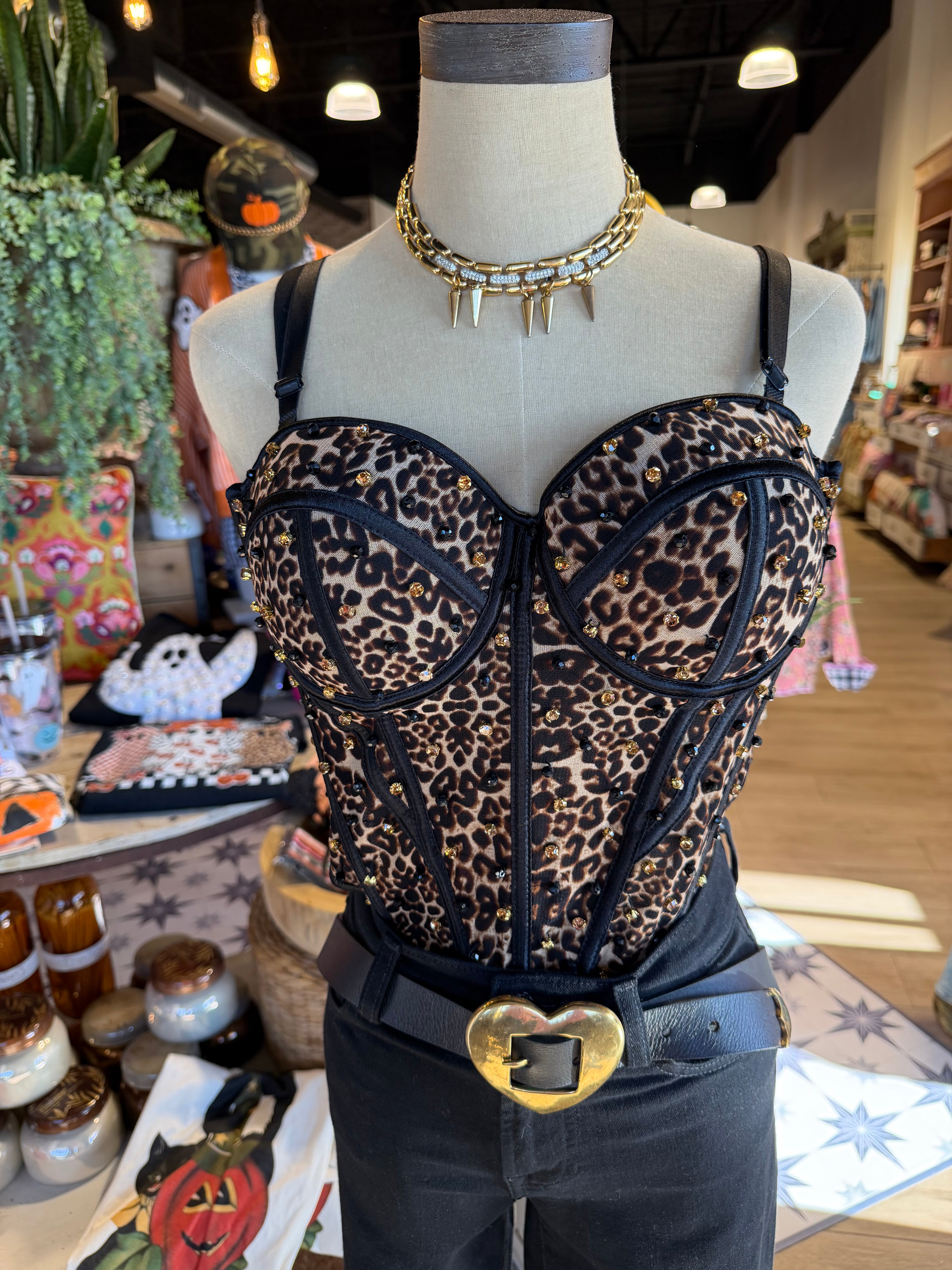 Leopard Bustier