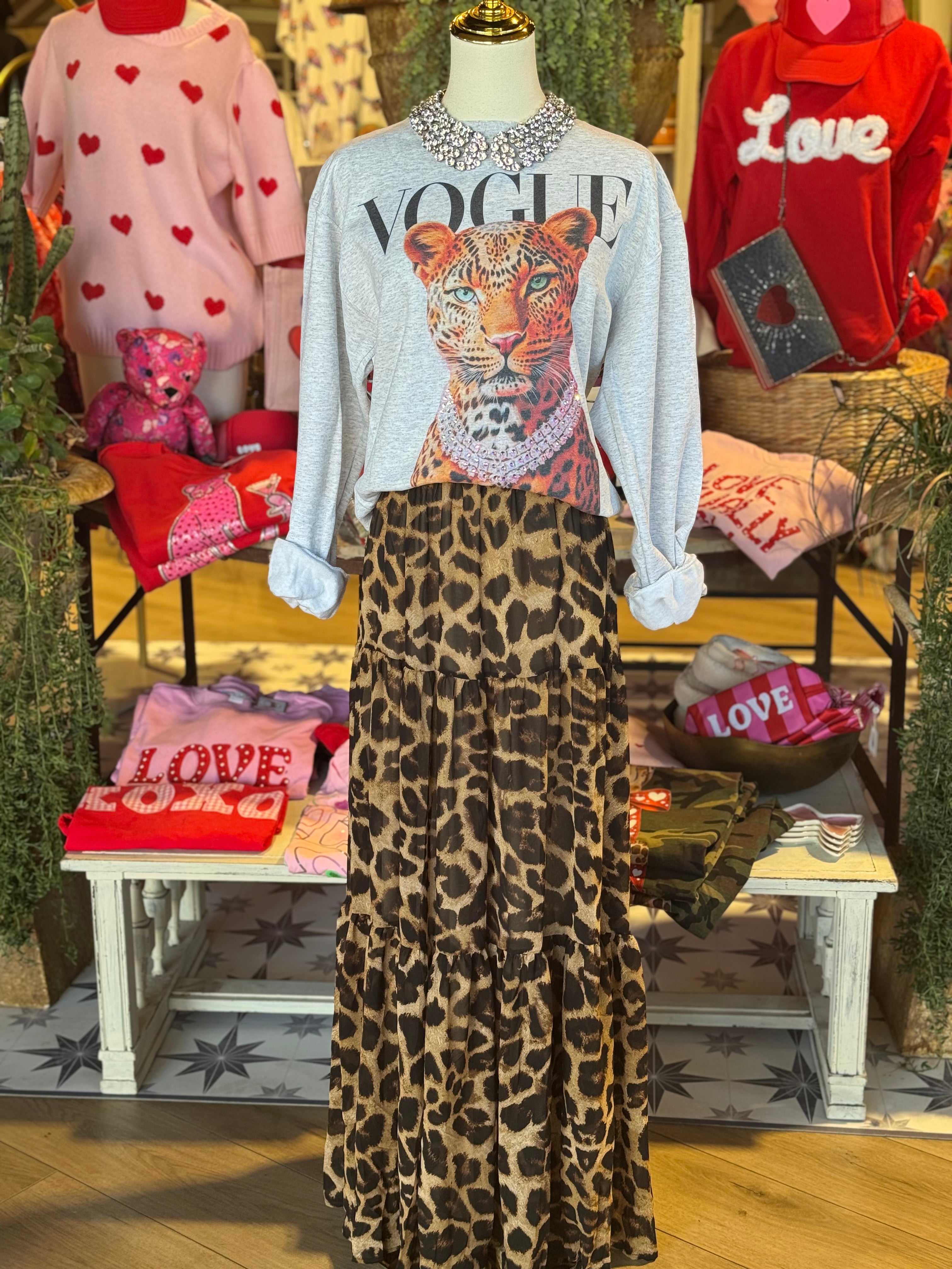 Vogue Leopard Sweatshirt