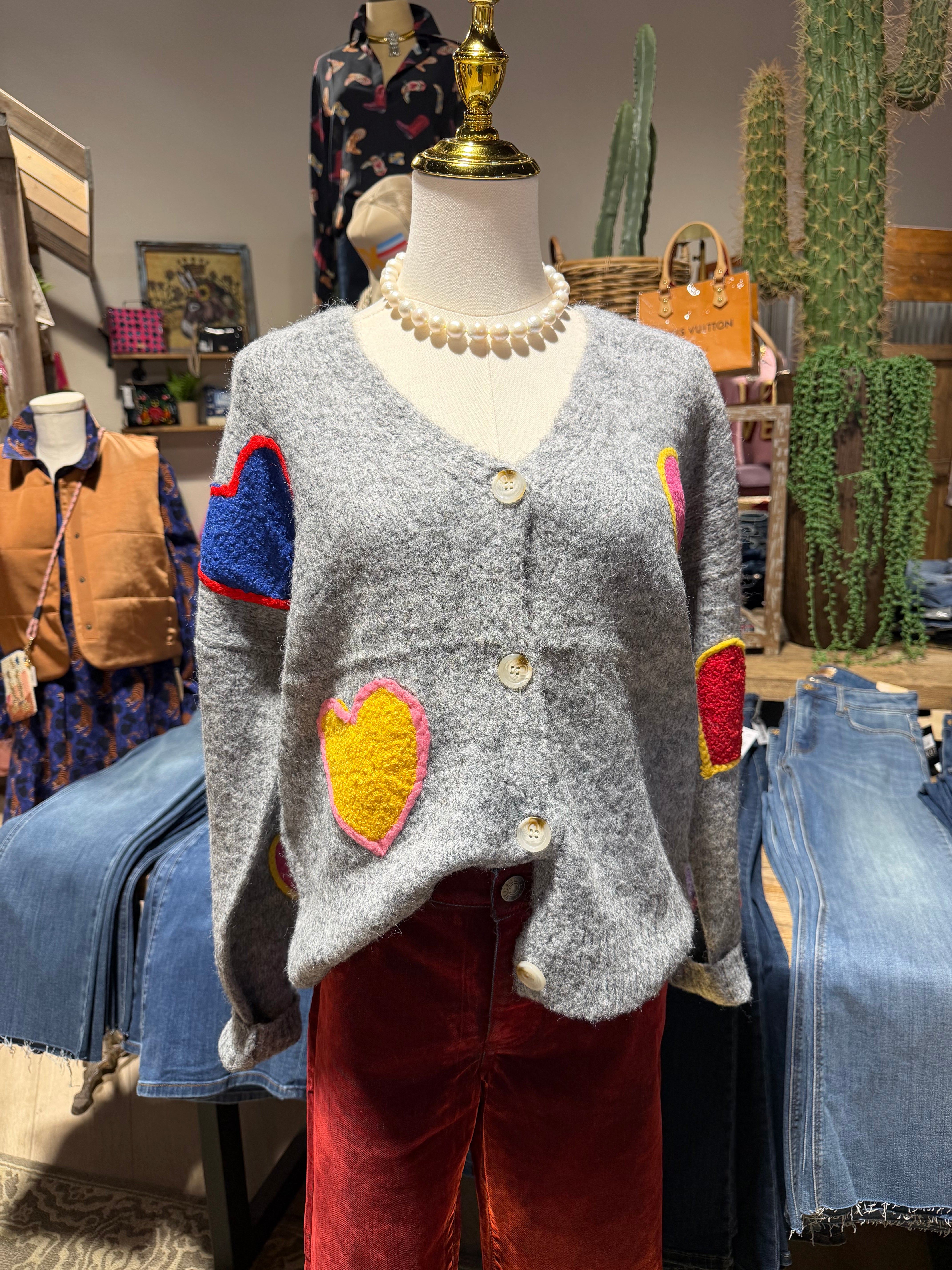 Emily Morgan Heart Cardigan
