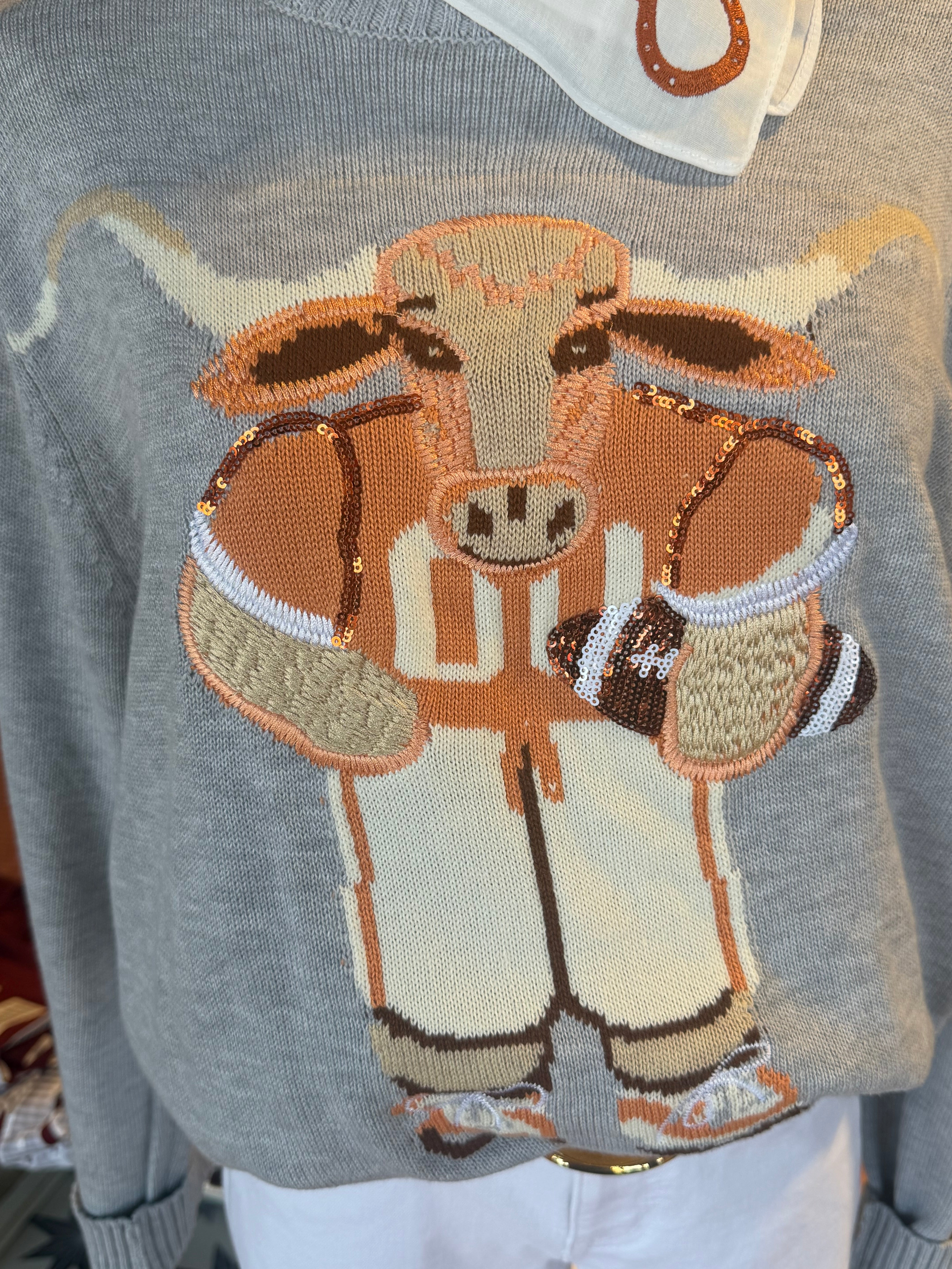 Game Day Mascot Sweater- Longhorns