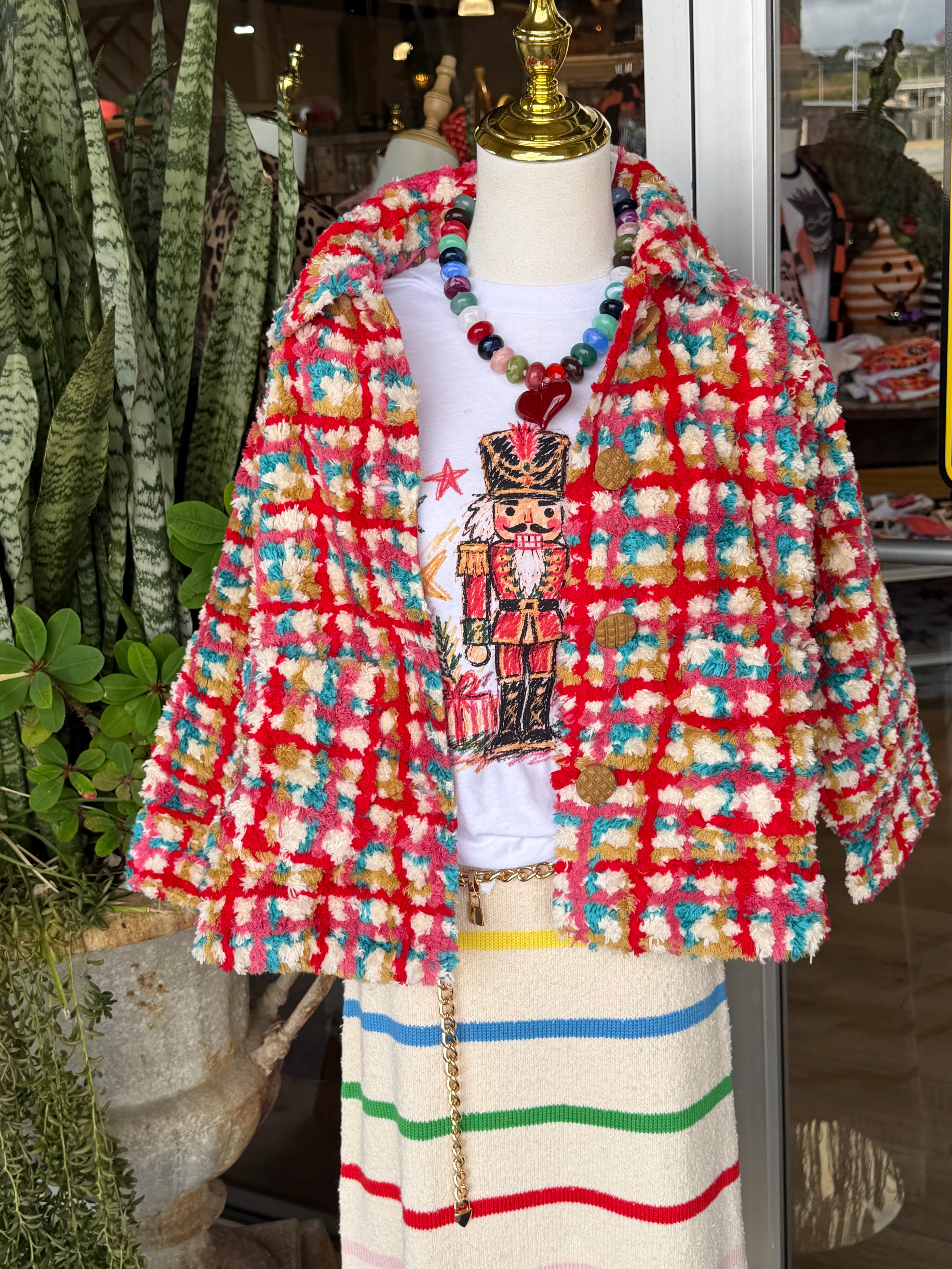 Plaid Shag Jacket