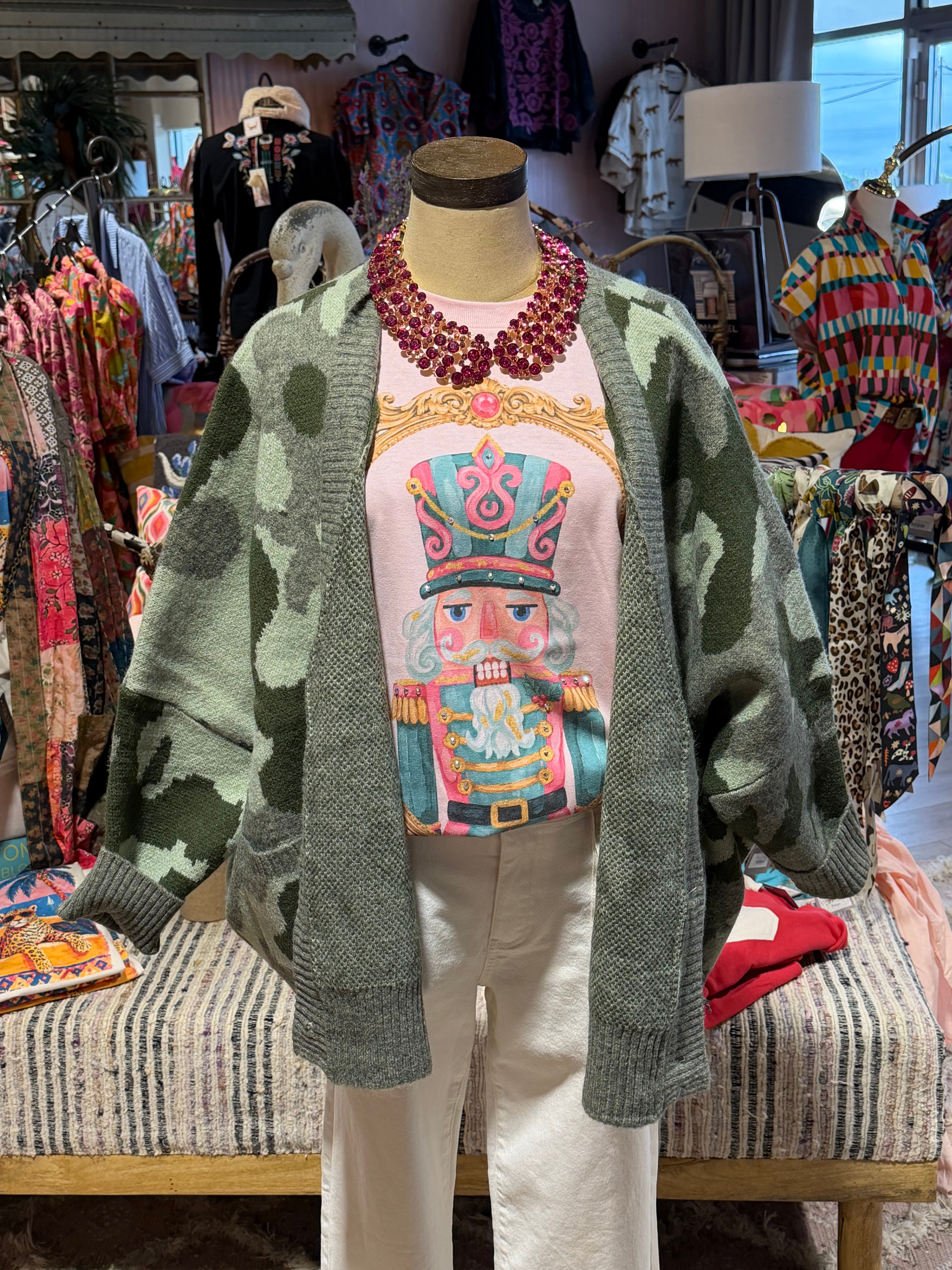 Lorna Camo Cardigan