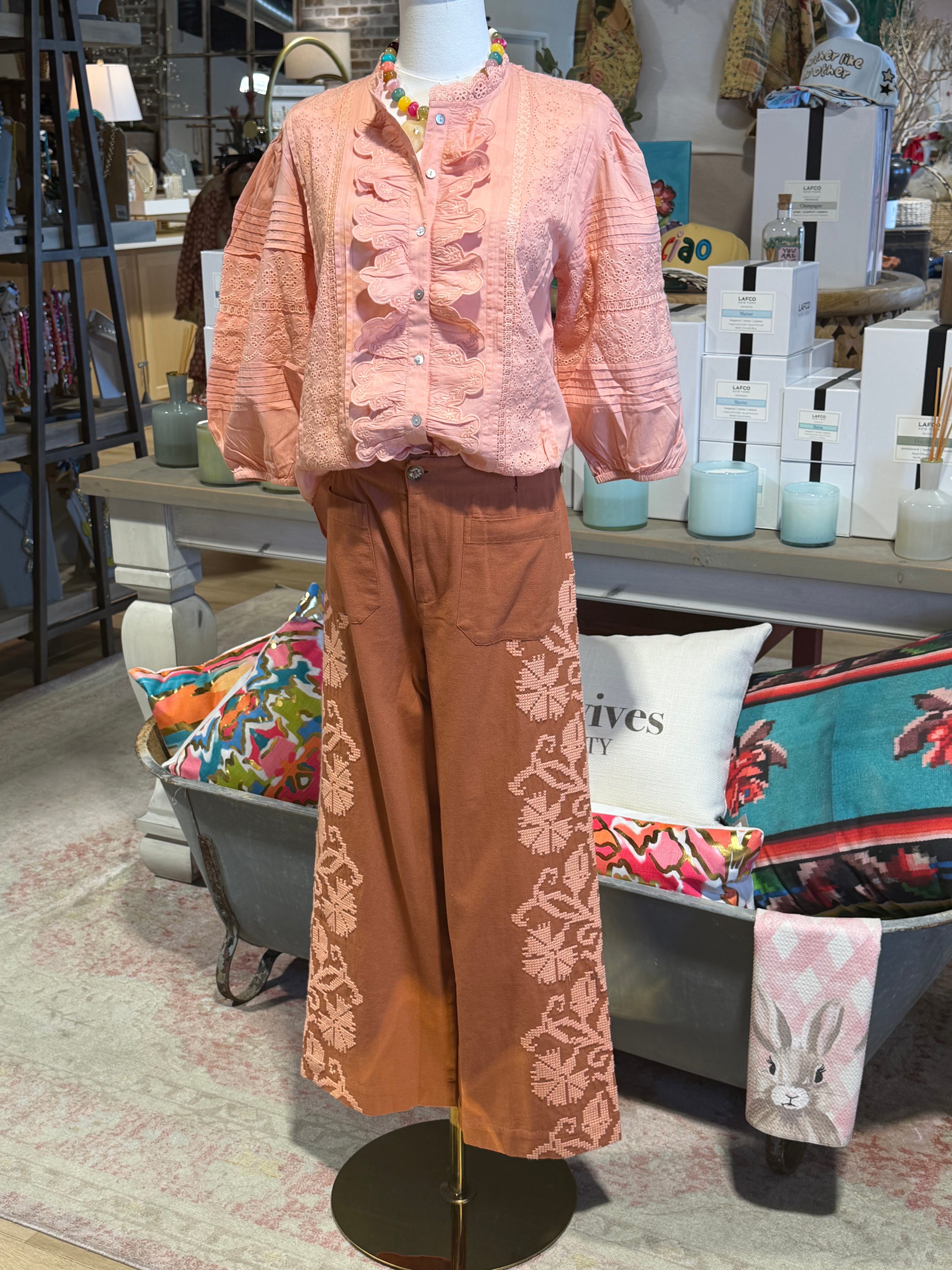 Eyelet Embroidery Top