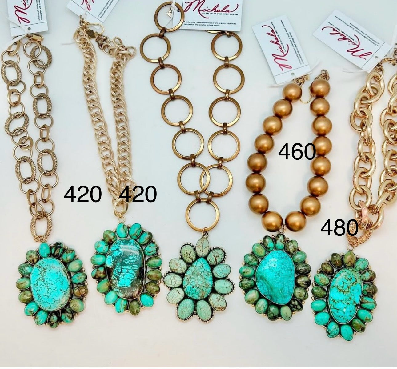 Turquoise Statement Necklaces-MITDS