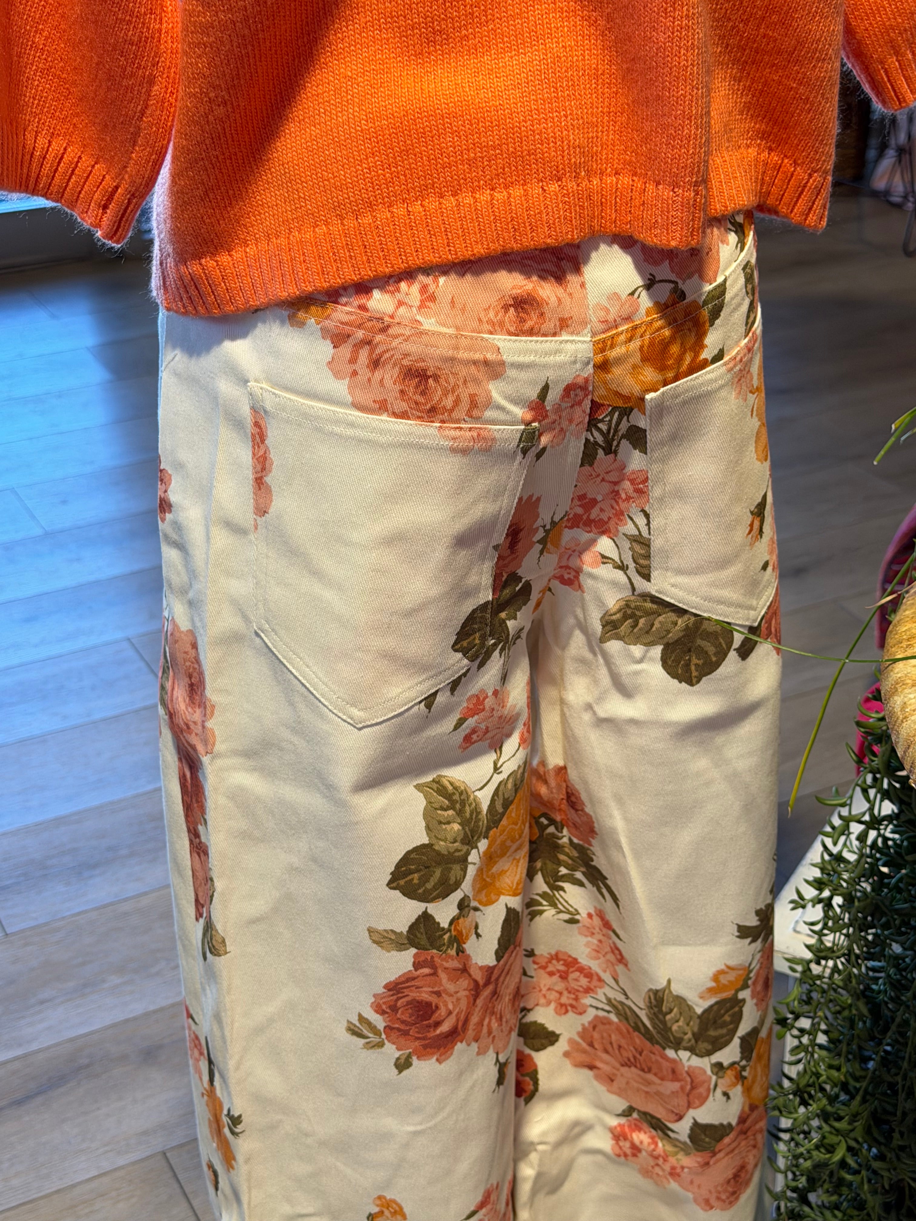 Peachy Keen Floral Pants