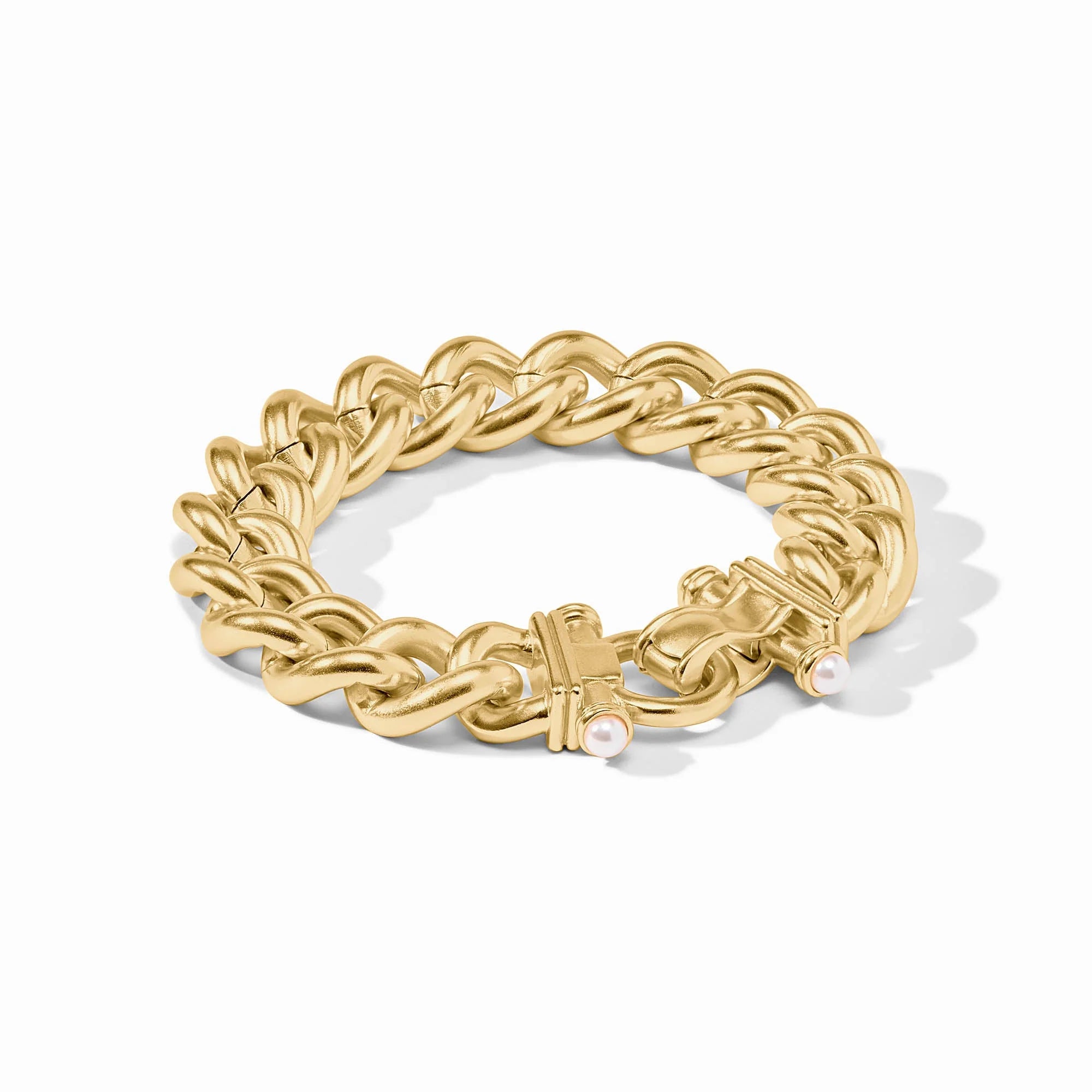 Dolce Gold Link Pearl Bracelet