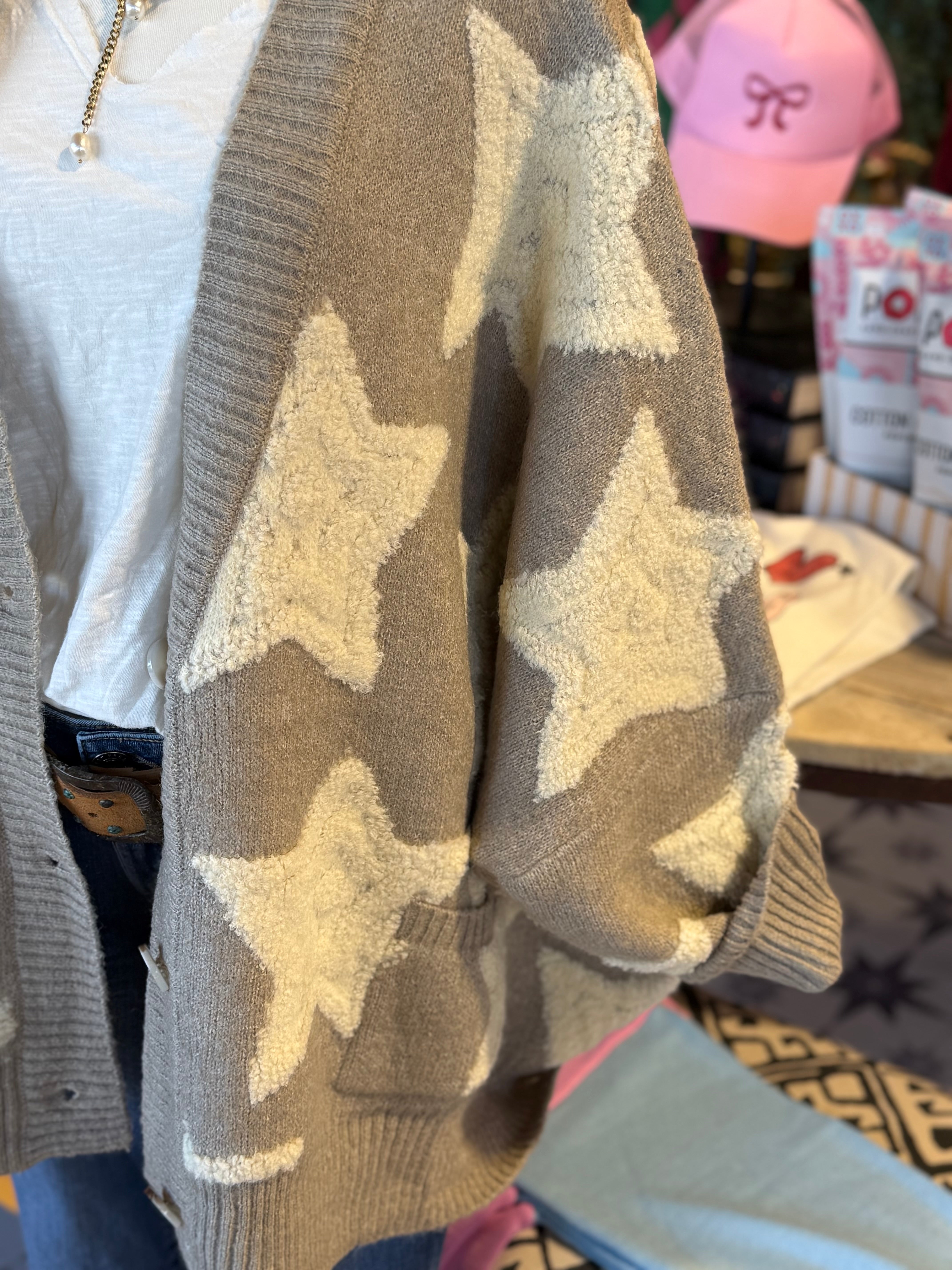 Star Oversized Cardigan