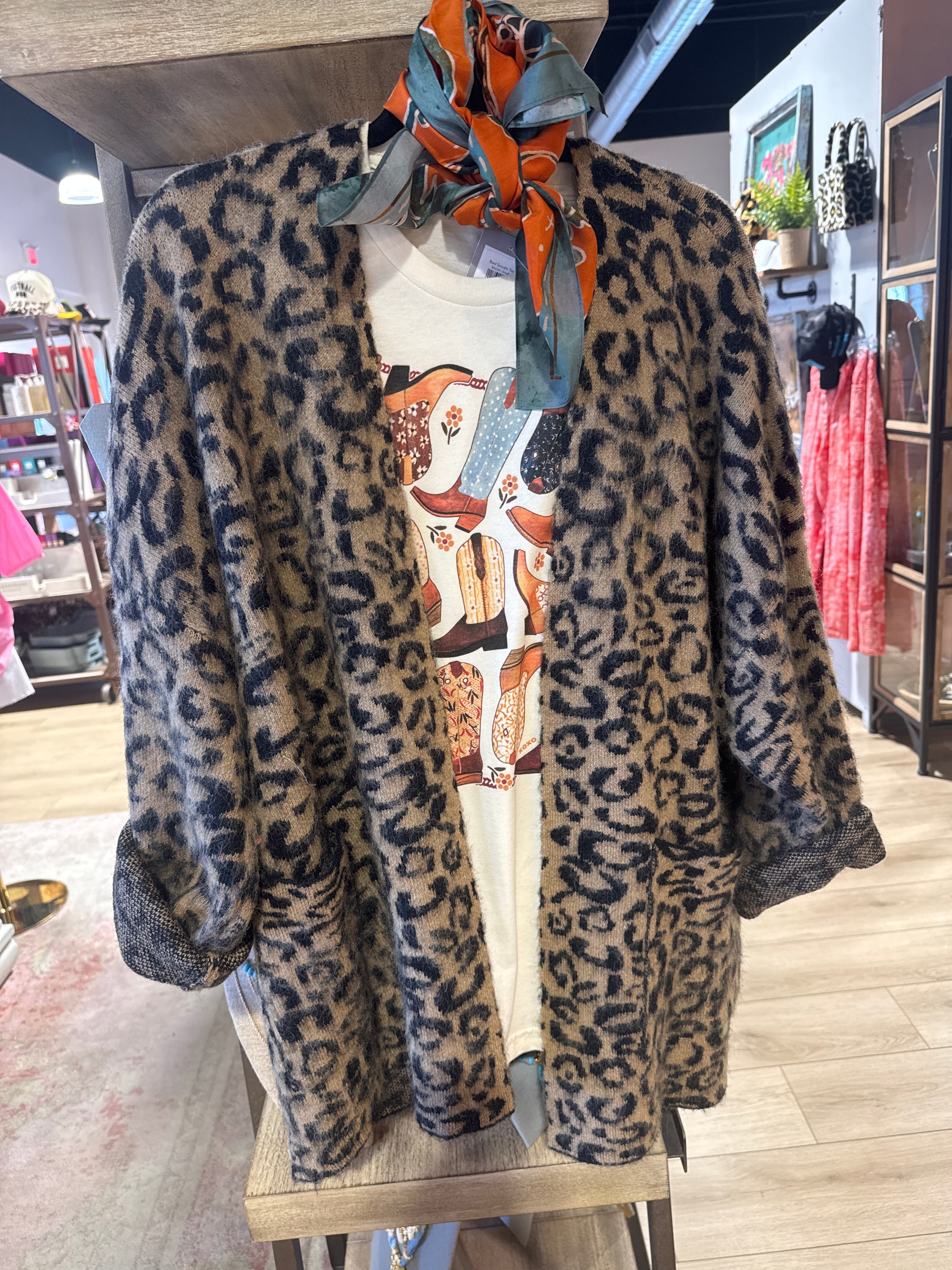 Leopard Cardi