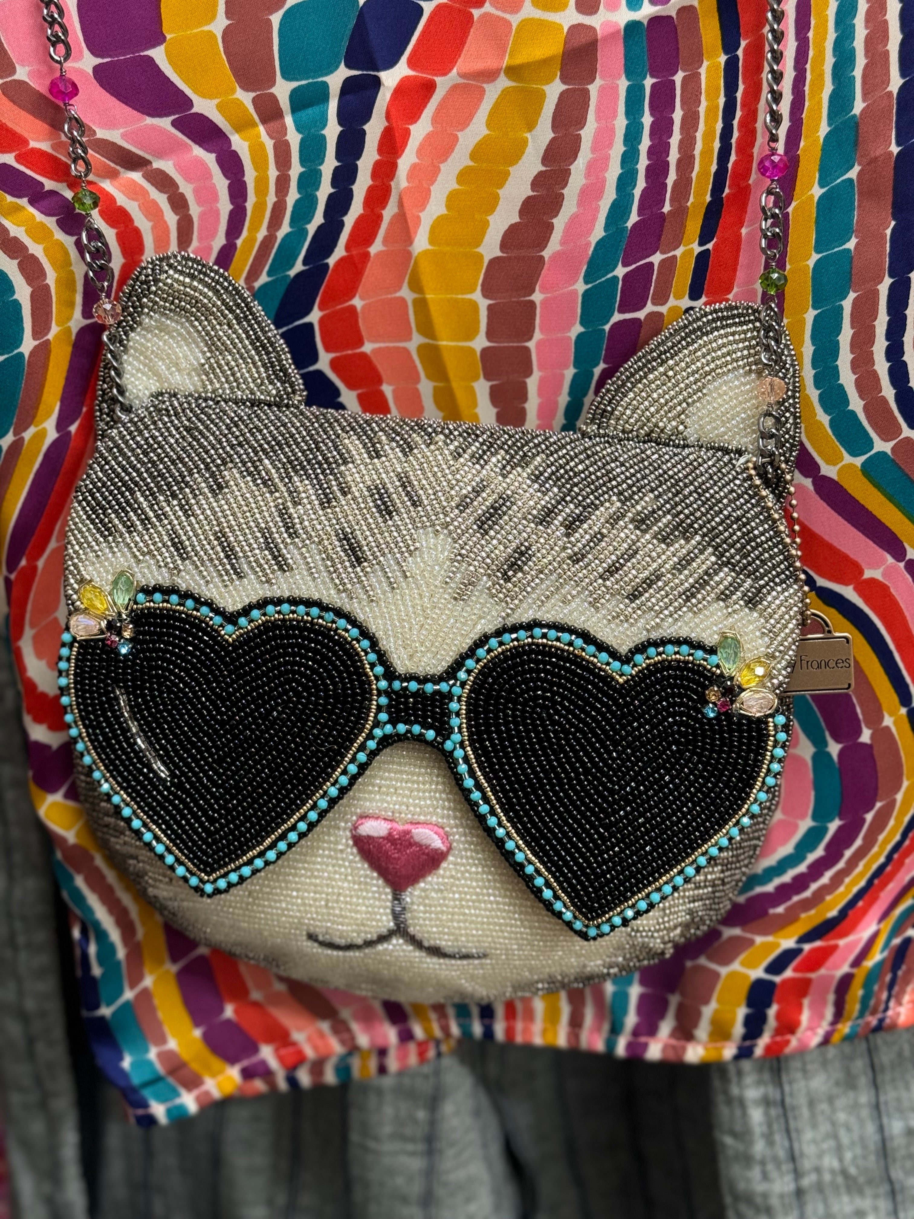 Beaded Cat Purse***