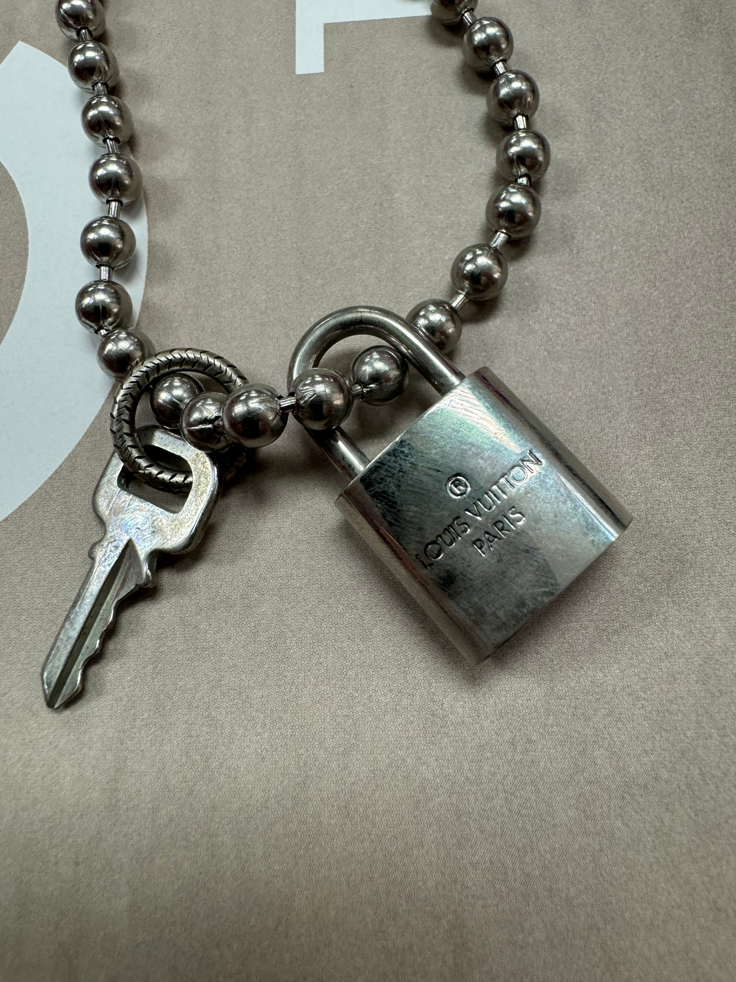 LV Lock and Key Necklace