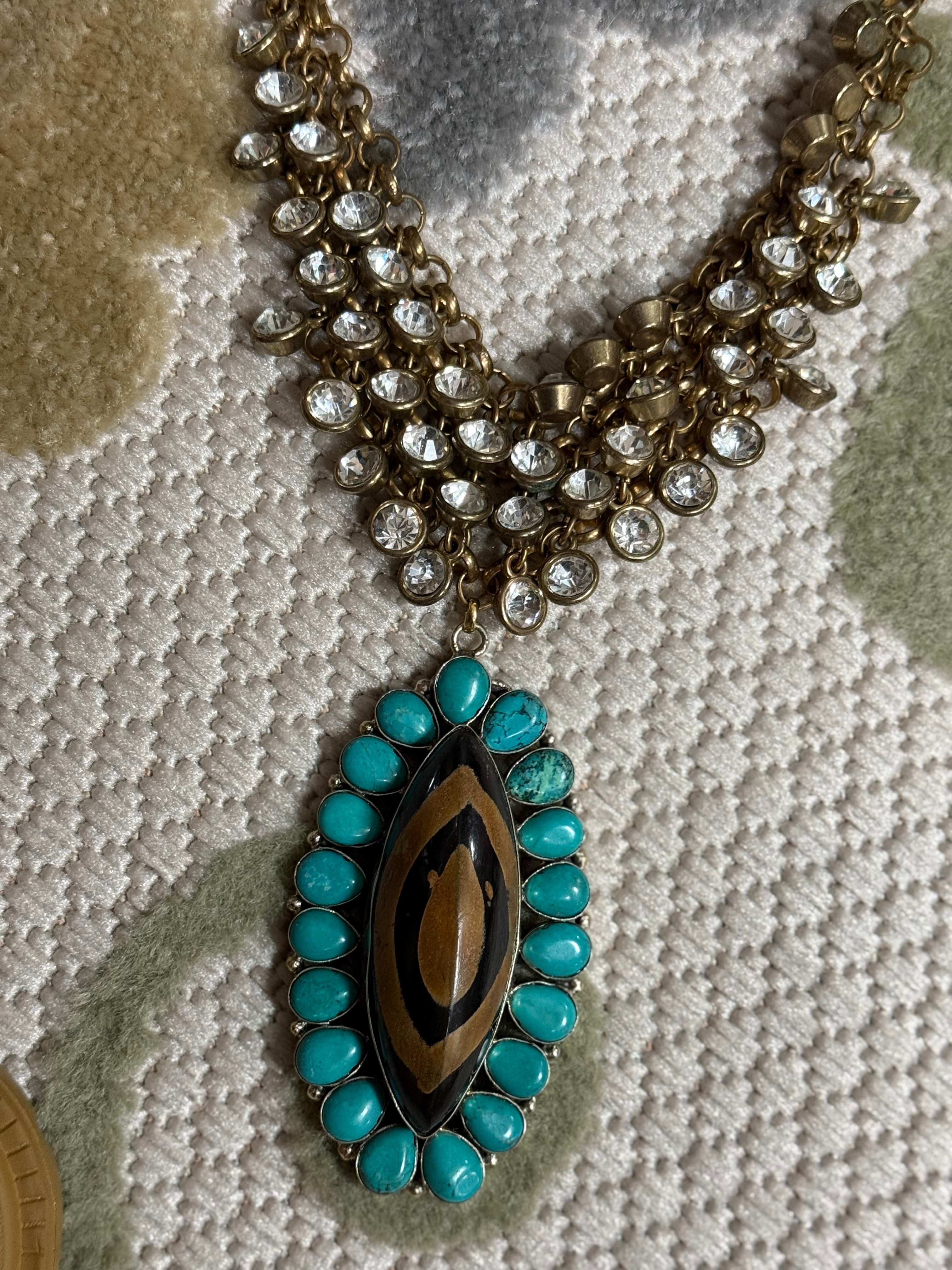 Horn Turquoise Necklace