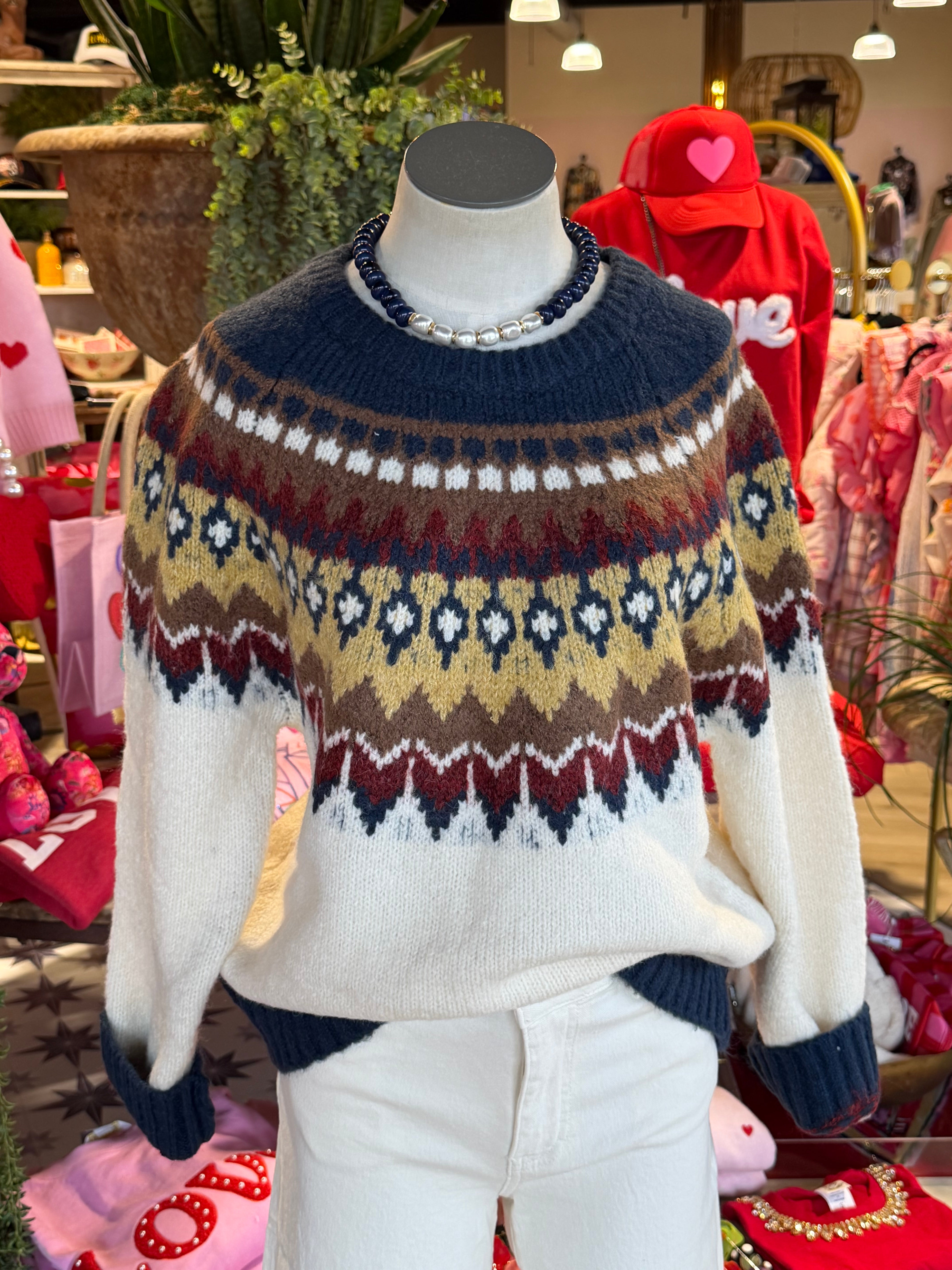 Fair Isle Knit Sweater