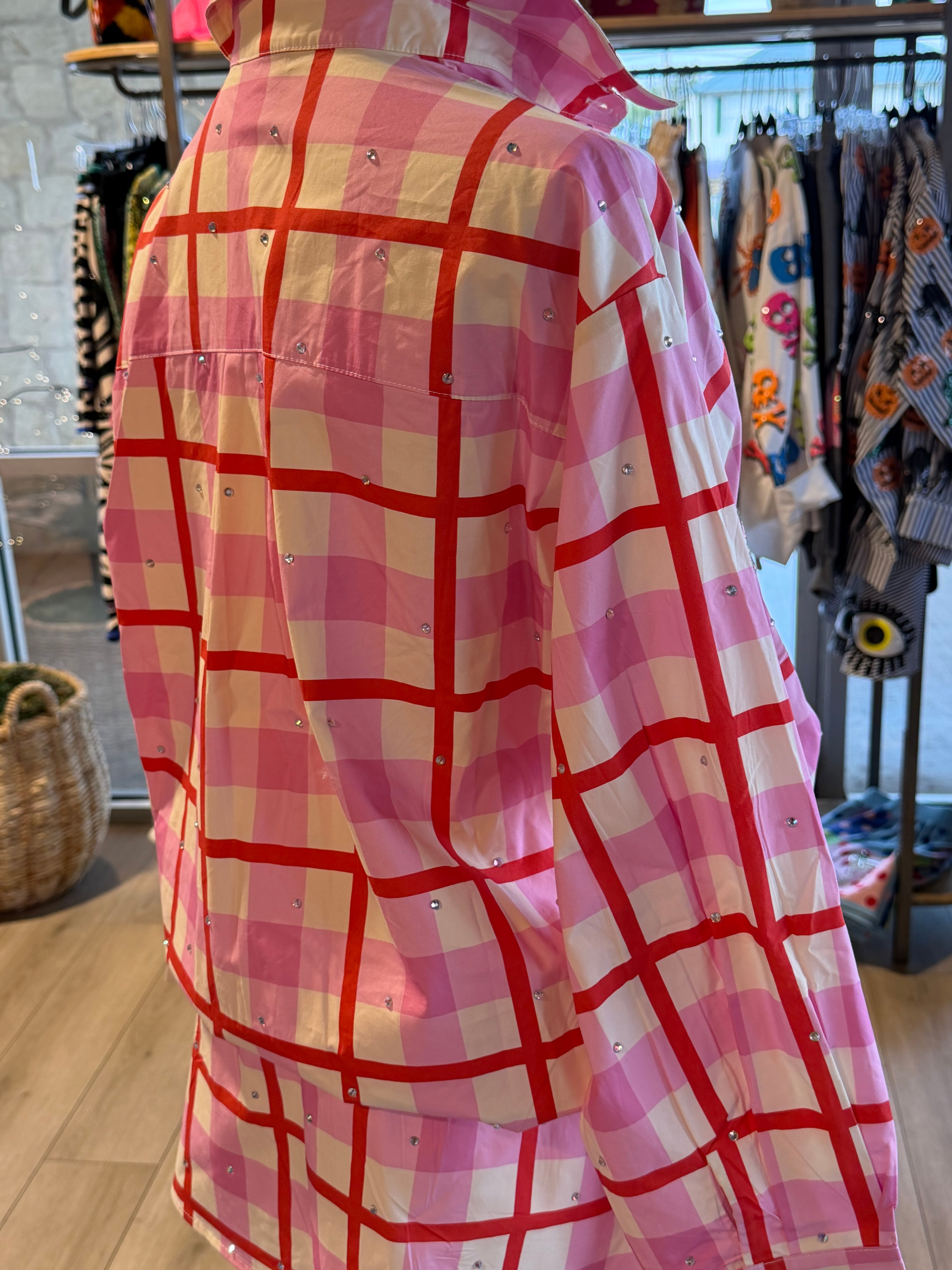 Pink & Red Plaid Christmas Set
