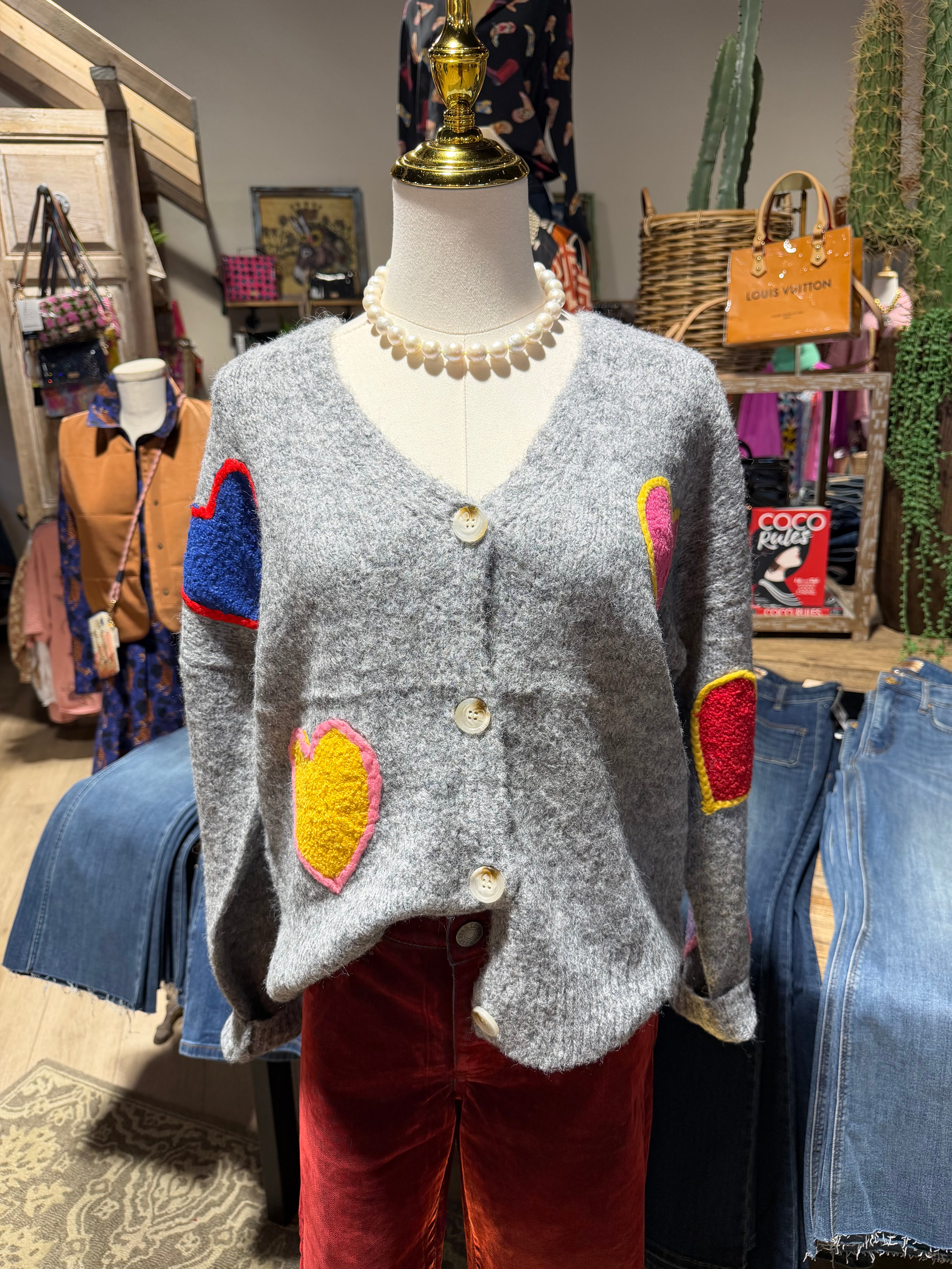 Emily Morgan Heart Cardigan