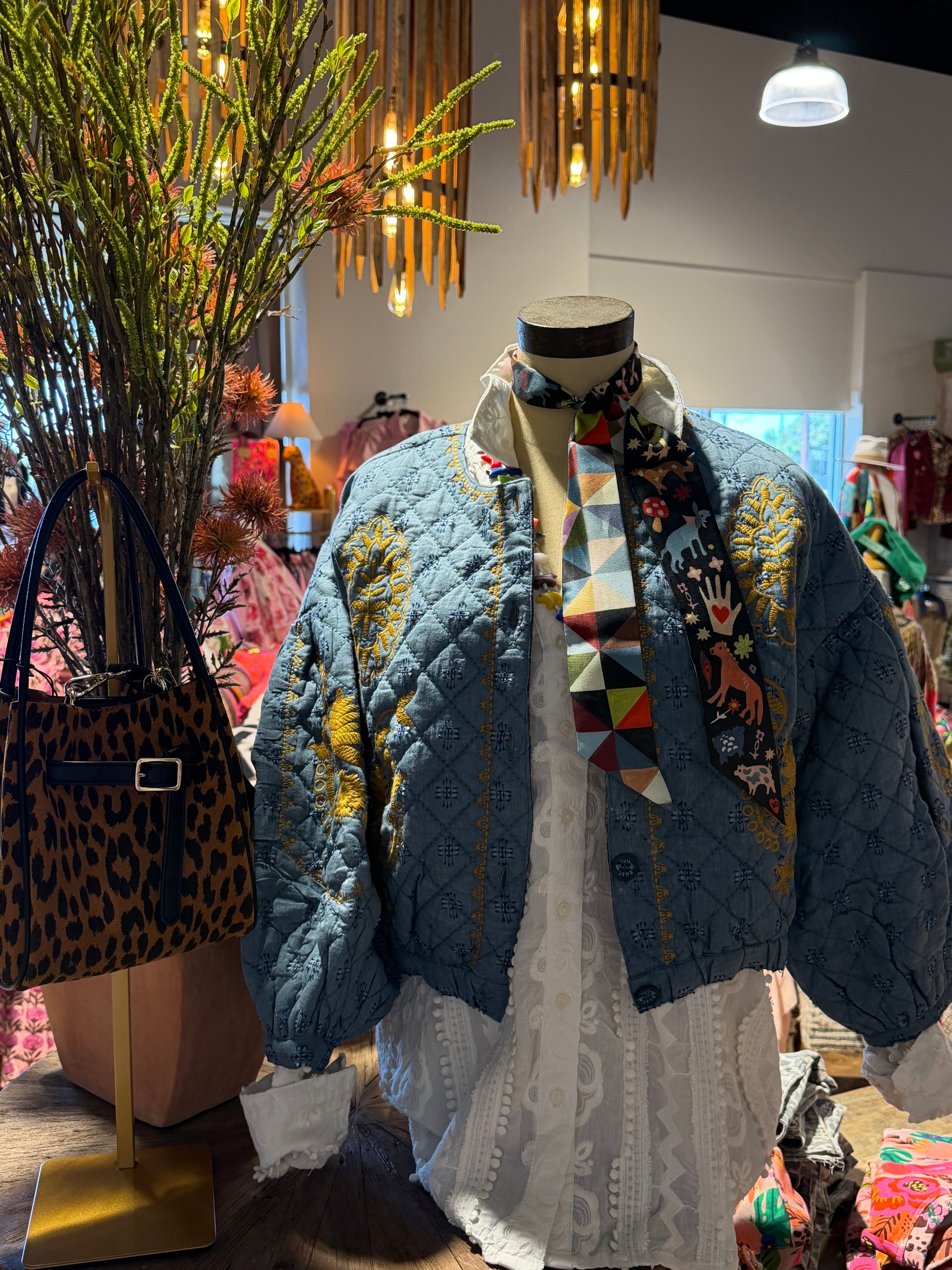 Indigo Quilted Jacket