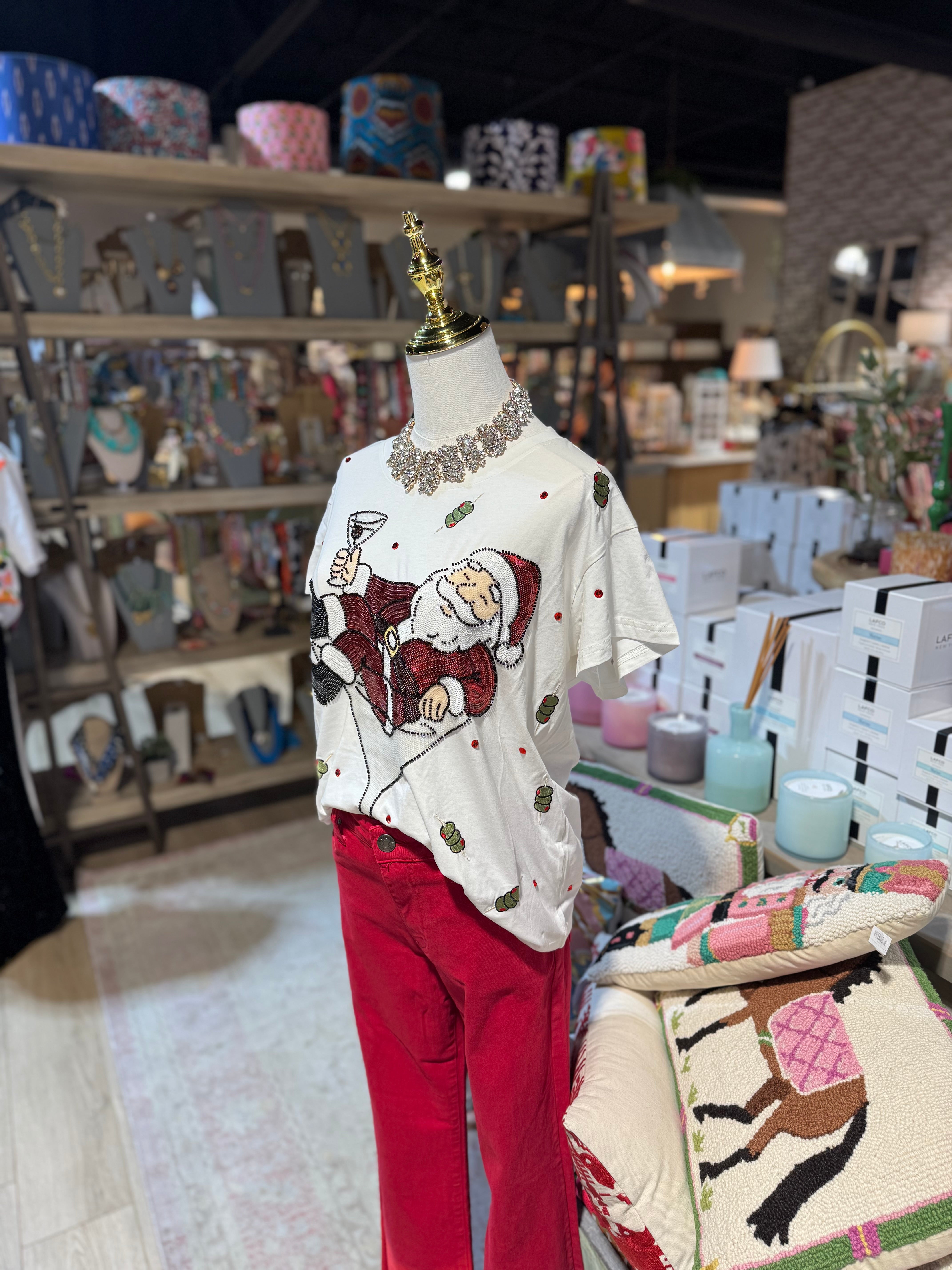 Santa In Martini Tee
