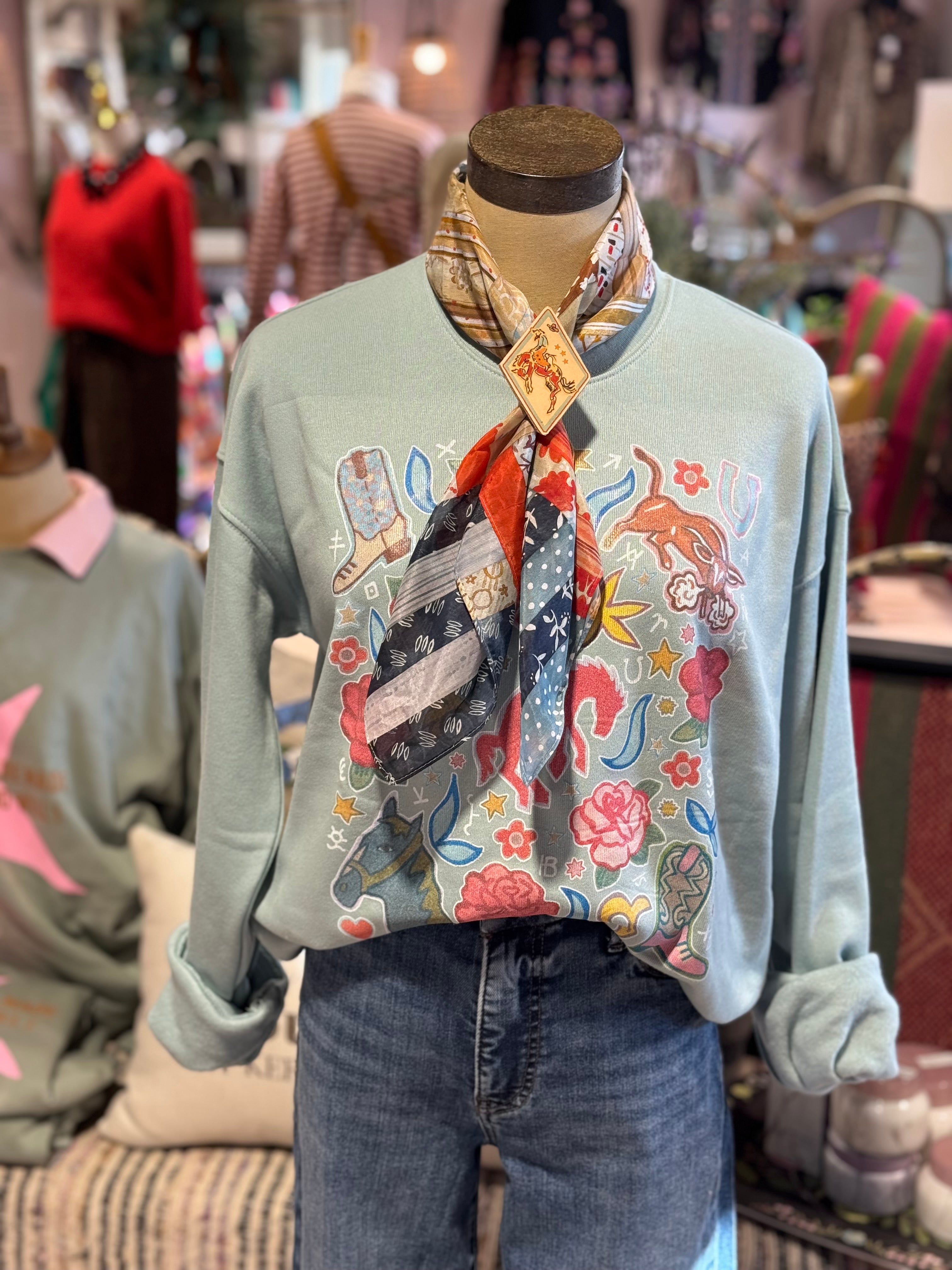 Western Rose Ranch Sweatshirt