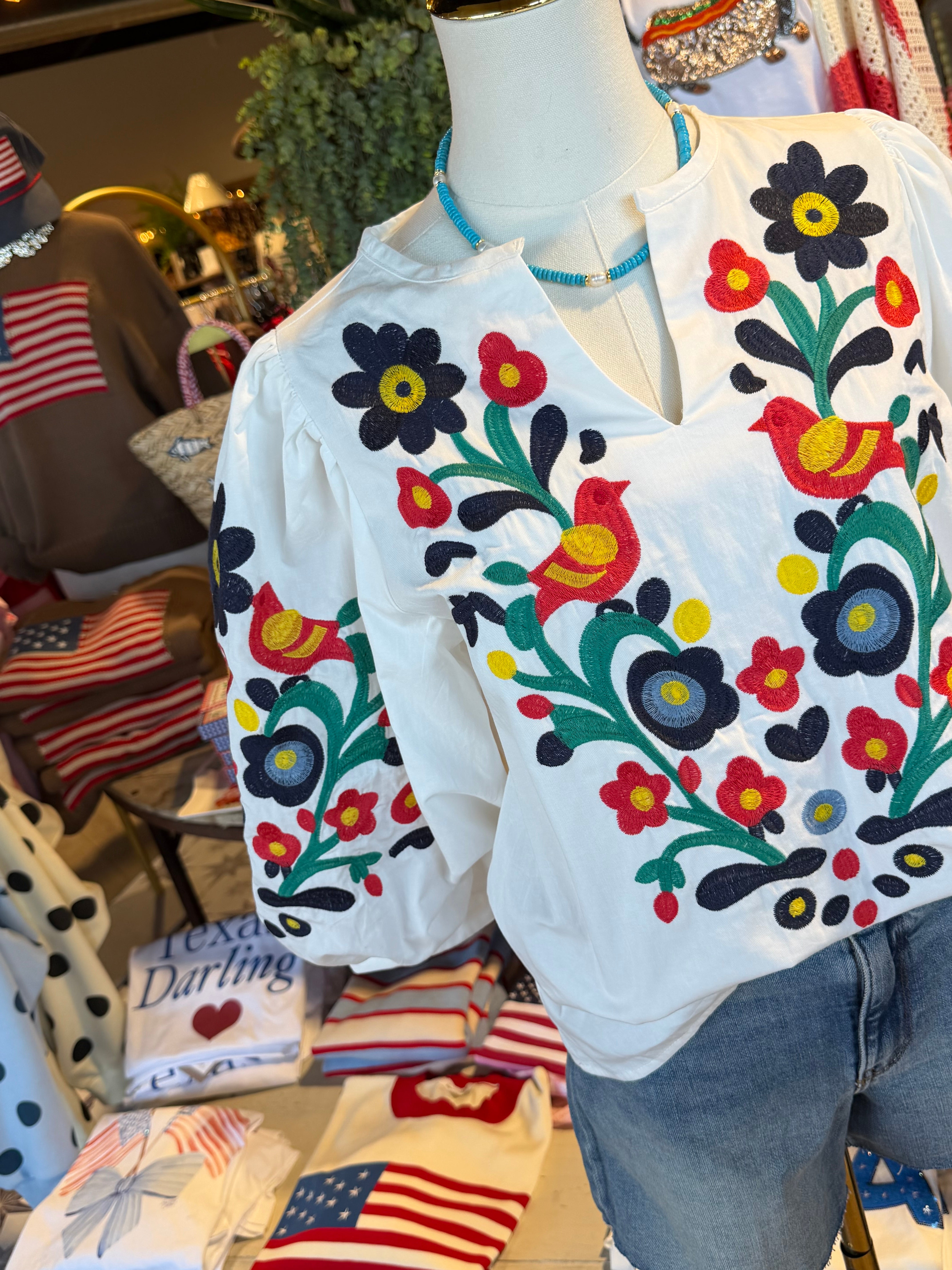 Karla Embroidery Top