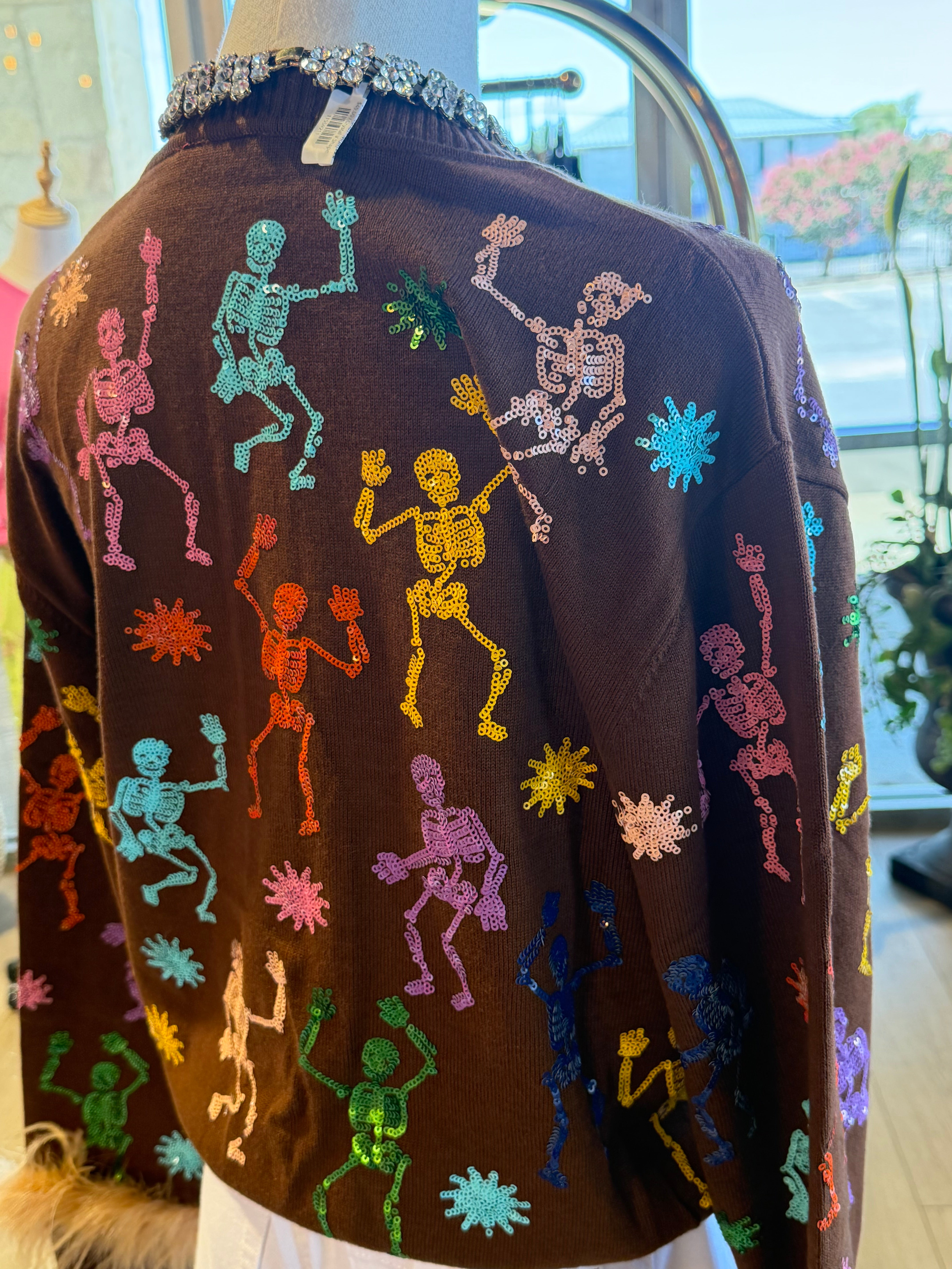 Skeleton Feather Button Up