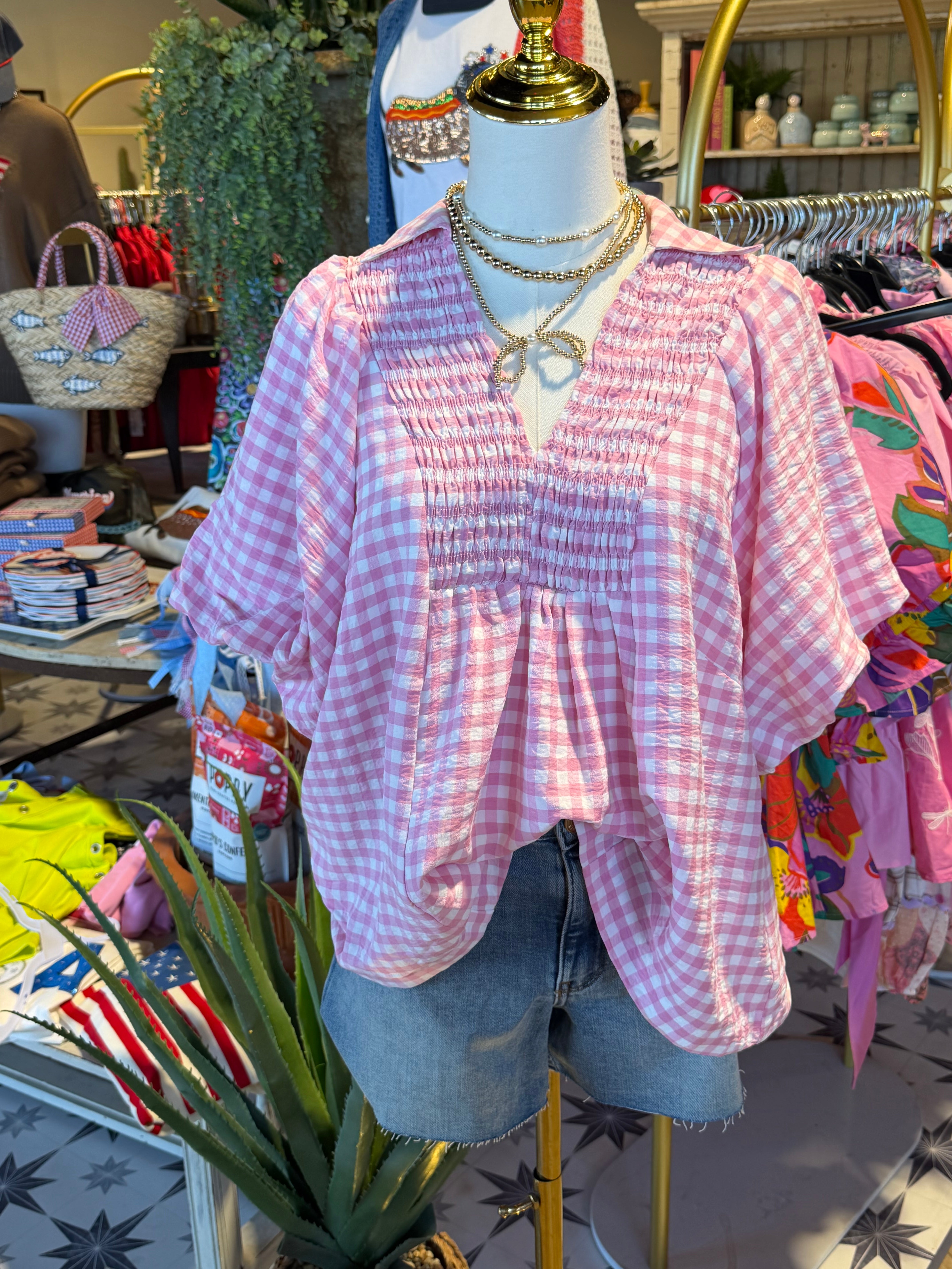 NEW Gingham Blouse