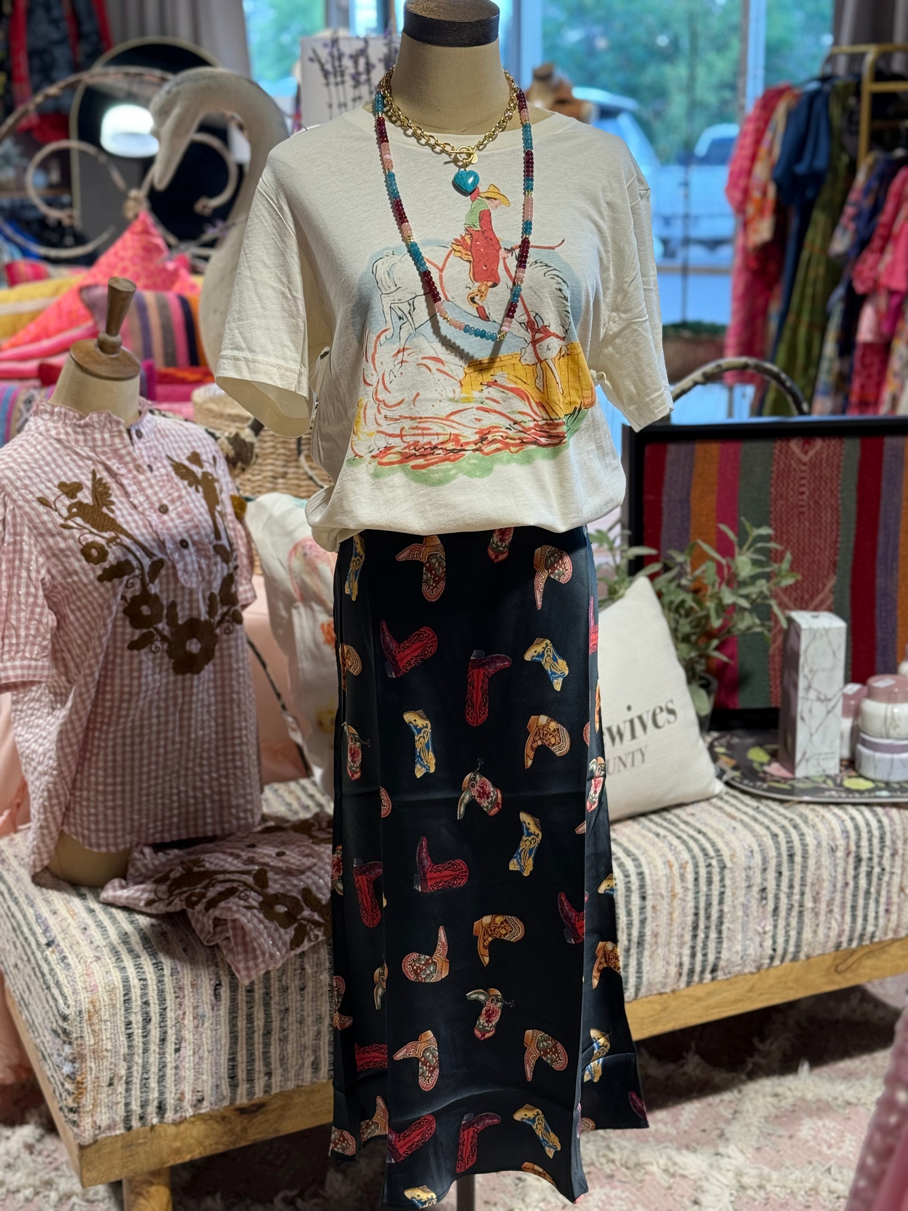 French Cuff Boot Scootin Skirt