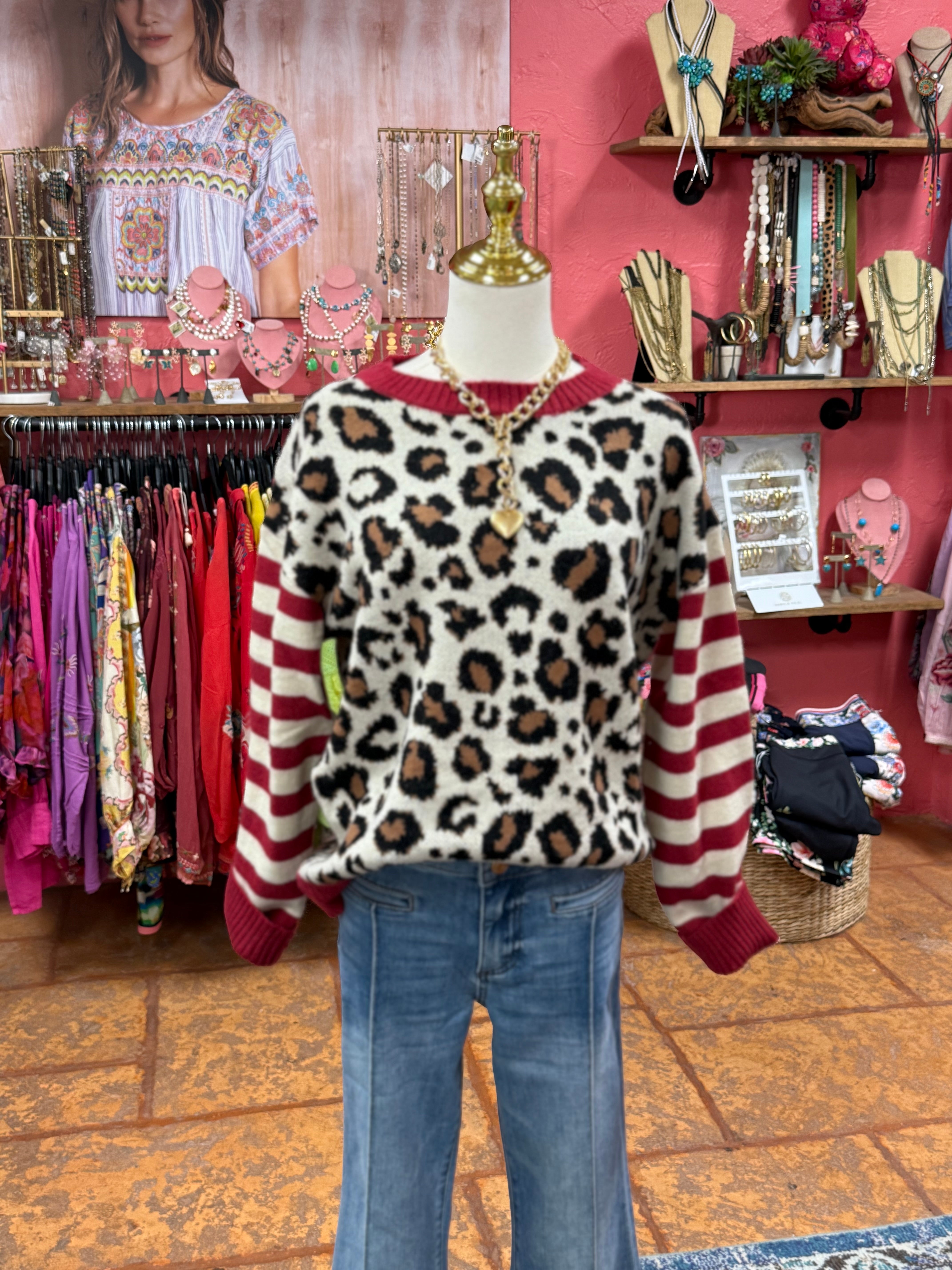 Wendy Leopard Sweater