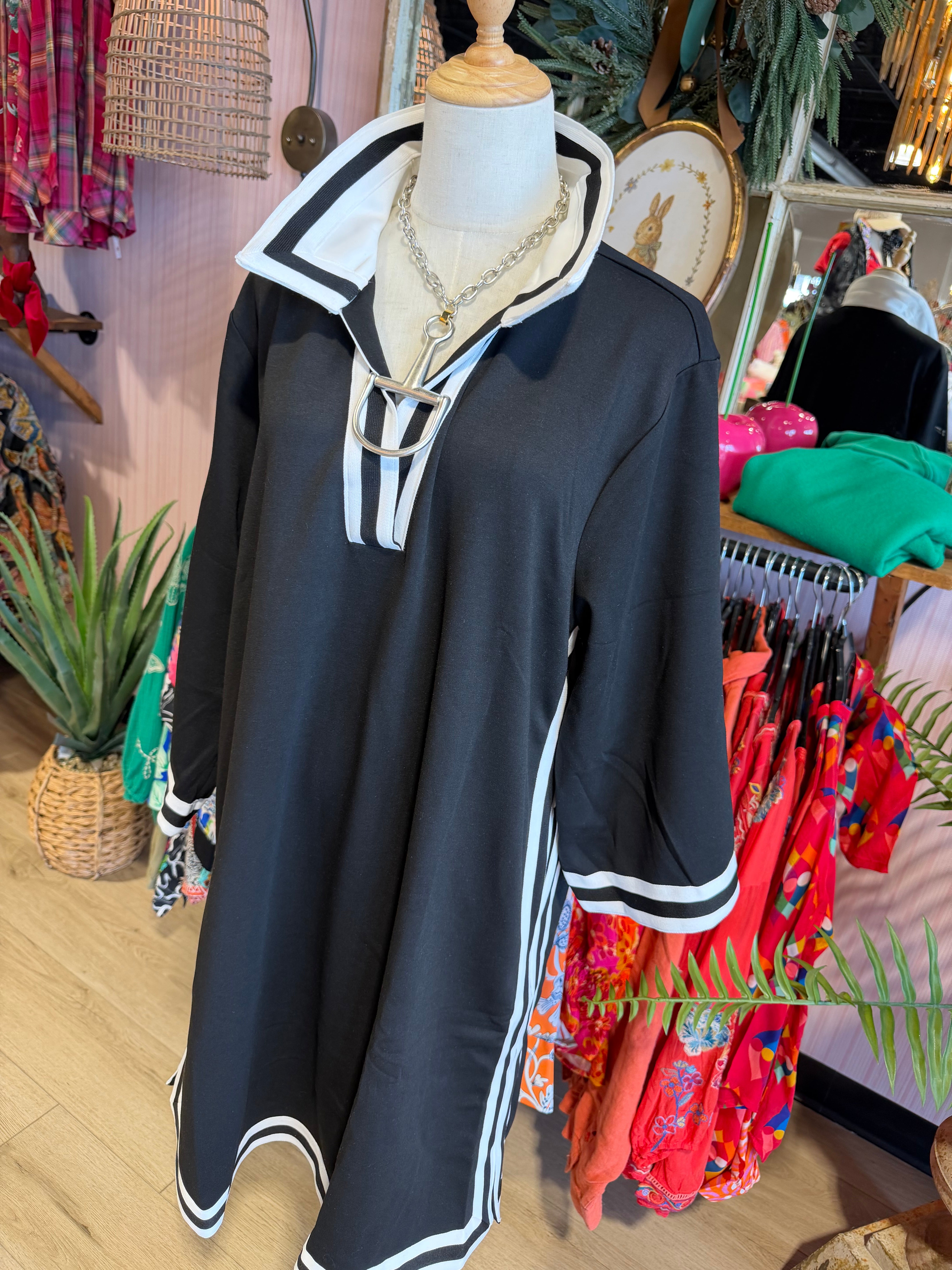 Plus -Black Knit Dress