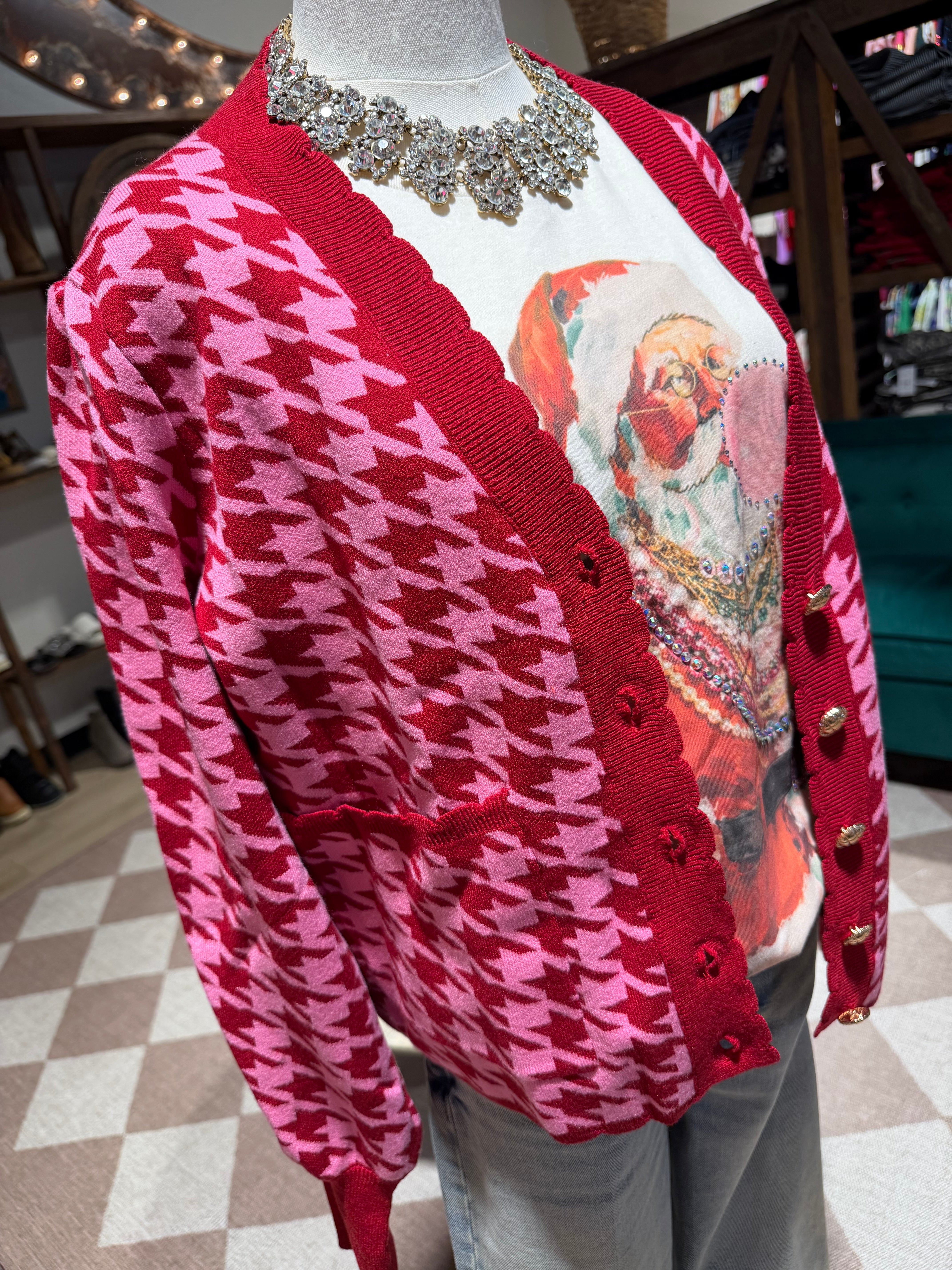 Houndstooth Cardigan