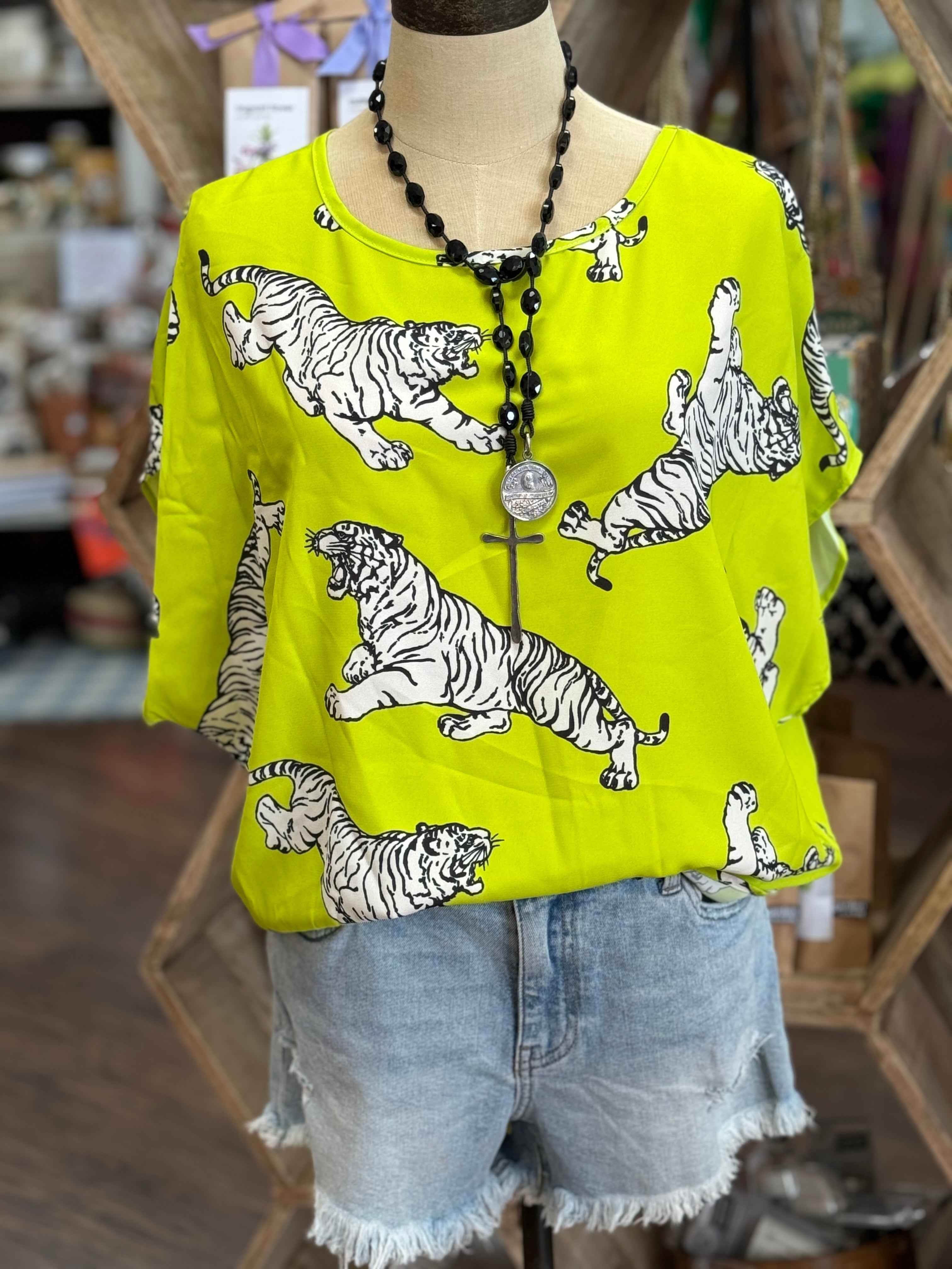 Fleur Neon Leopard Top