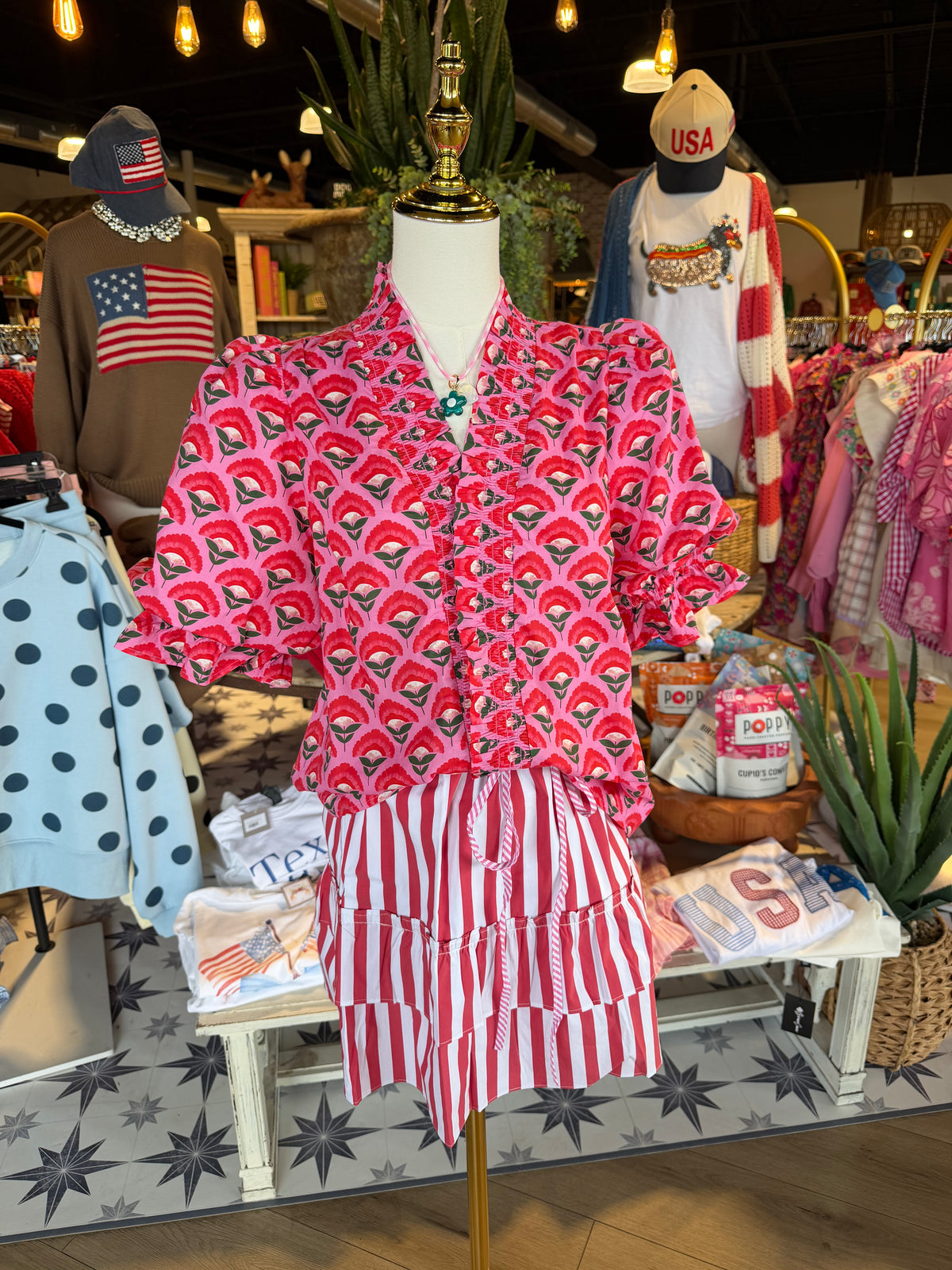 The Poppy Top — The Golden Antler Boutique