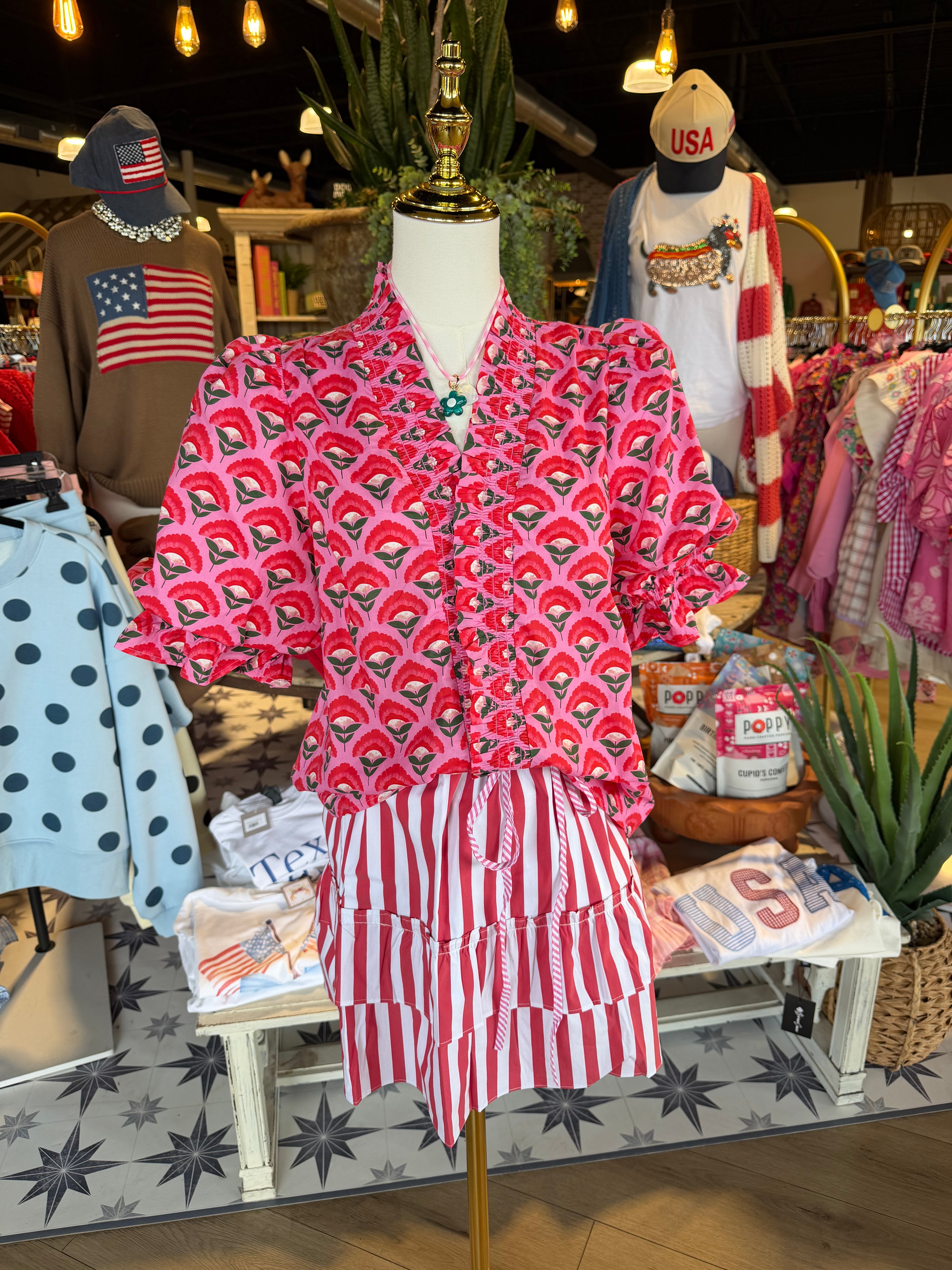 The Poppy Top — The Golden Antler Boutique