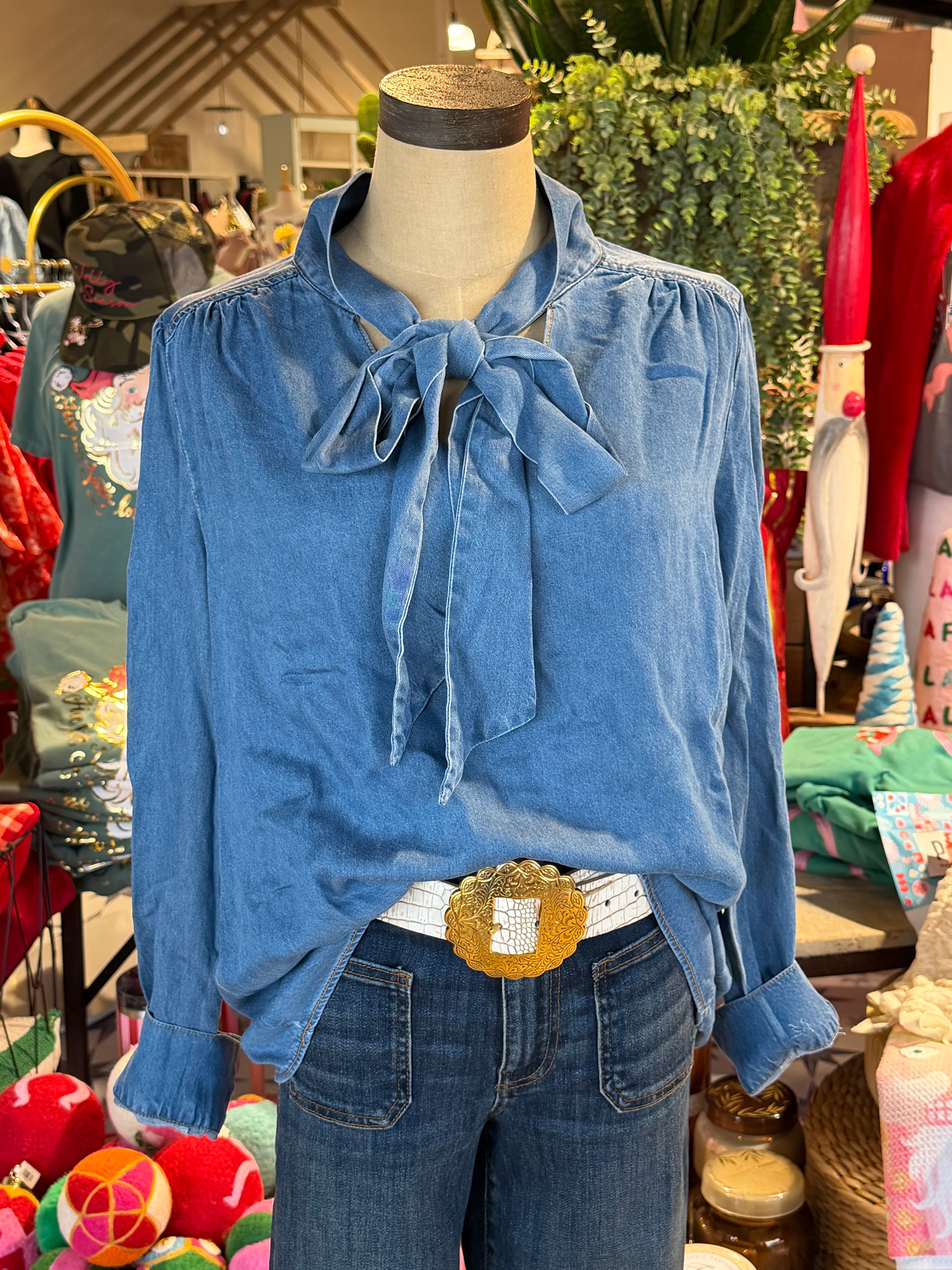 Lucille Denim Top