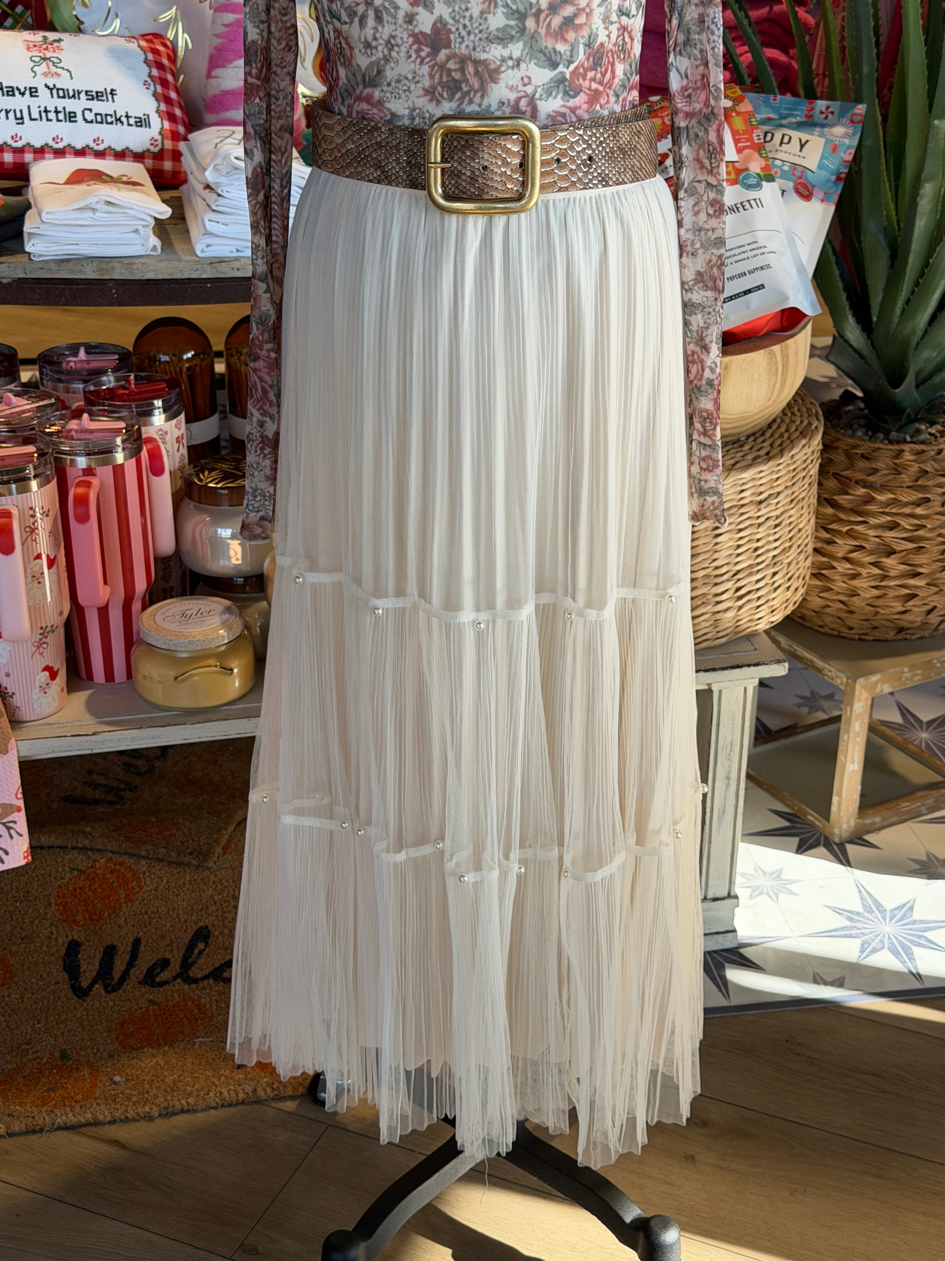 Tiered Bow Tulle Skirt- 2 Colors