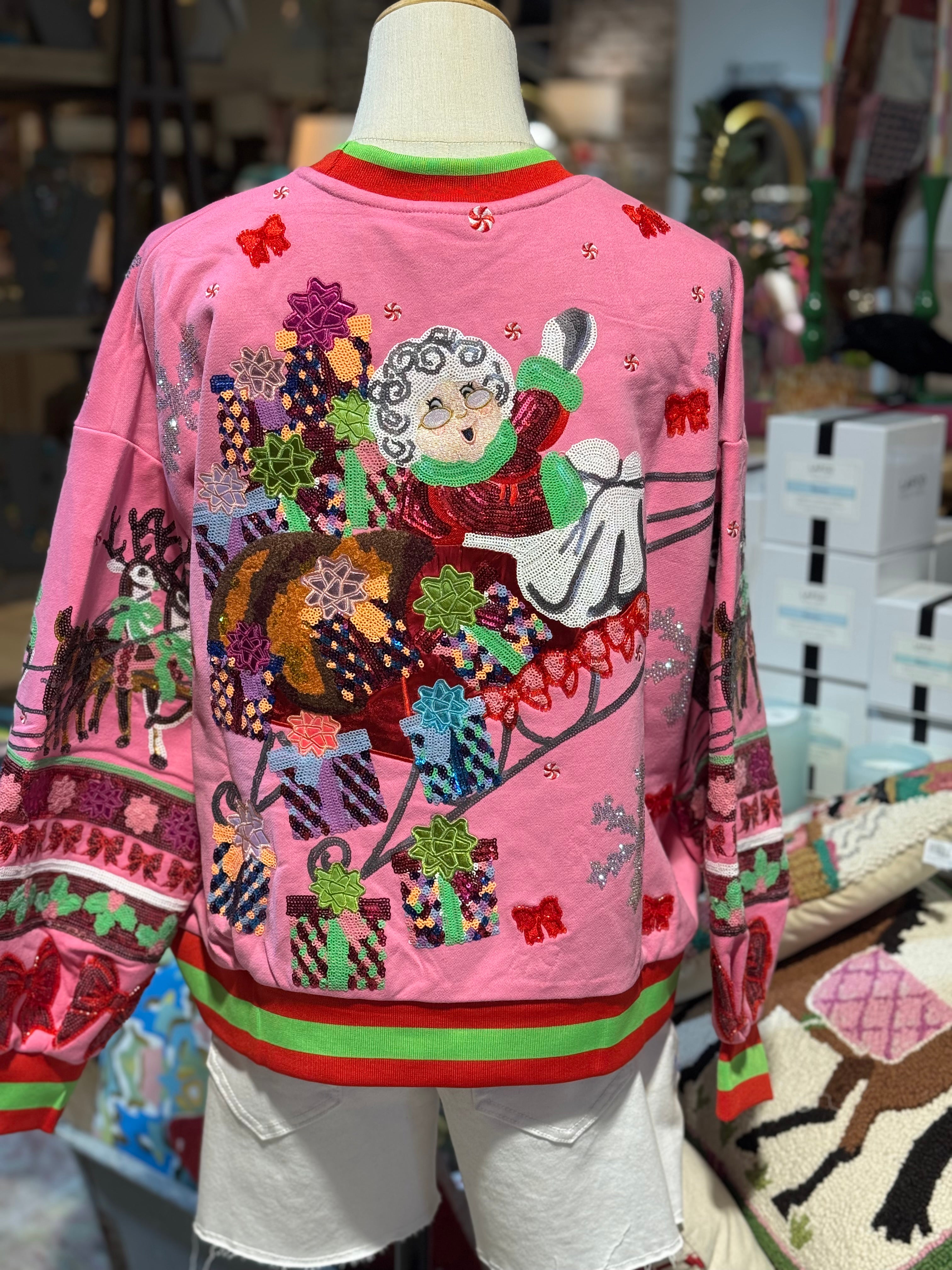 Vintage Mrs. Claus Sleigh