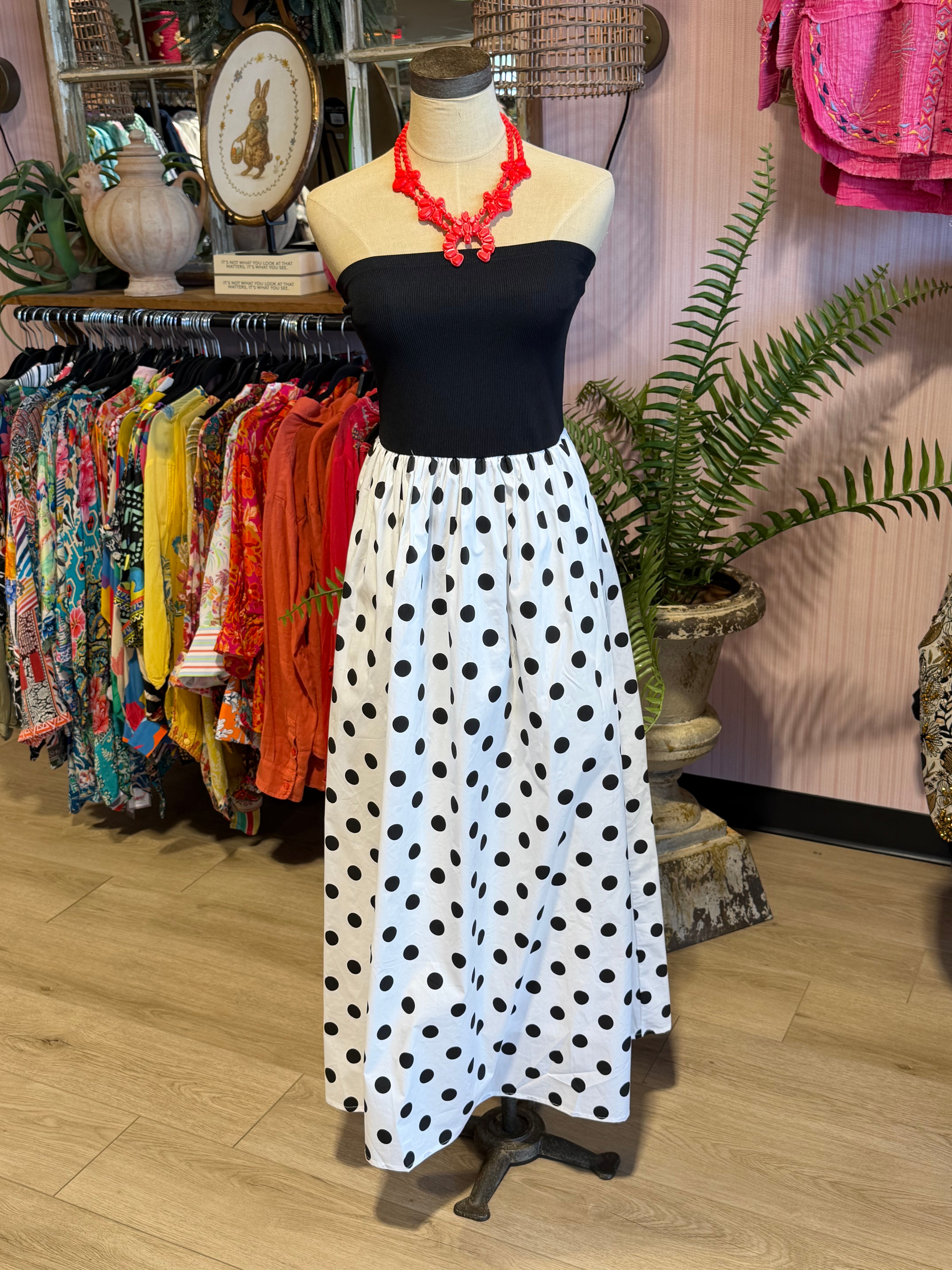 Haley Rae Polka Dot Strapless