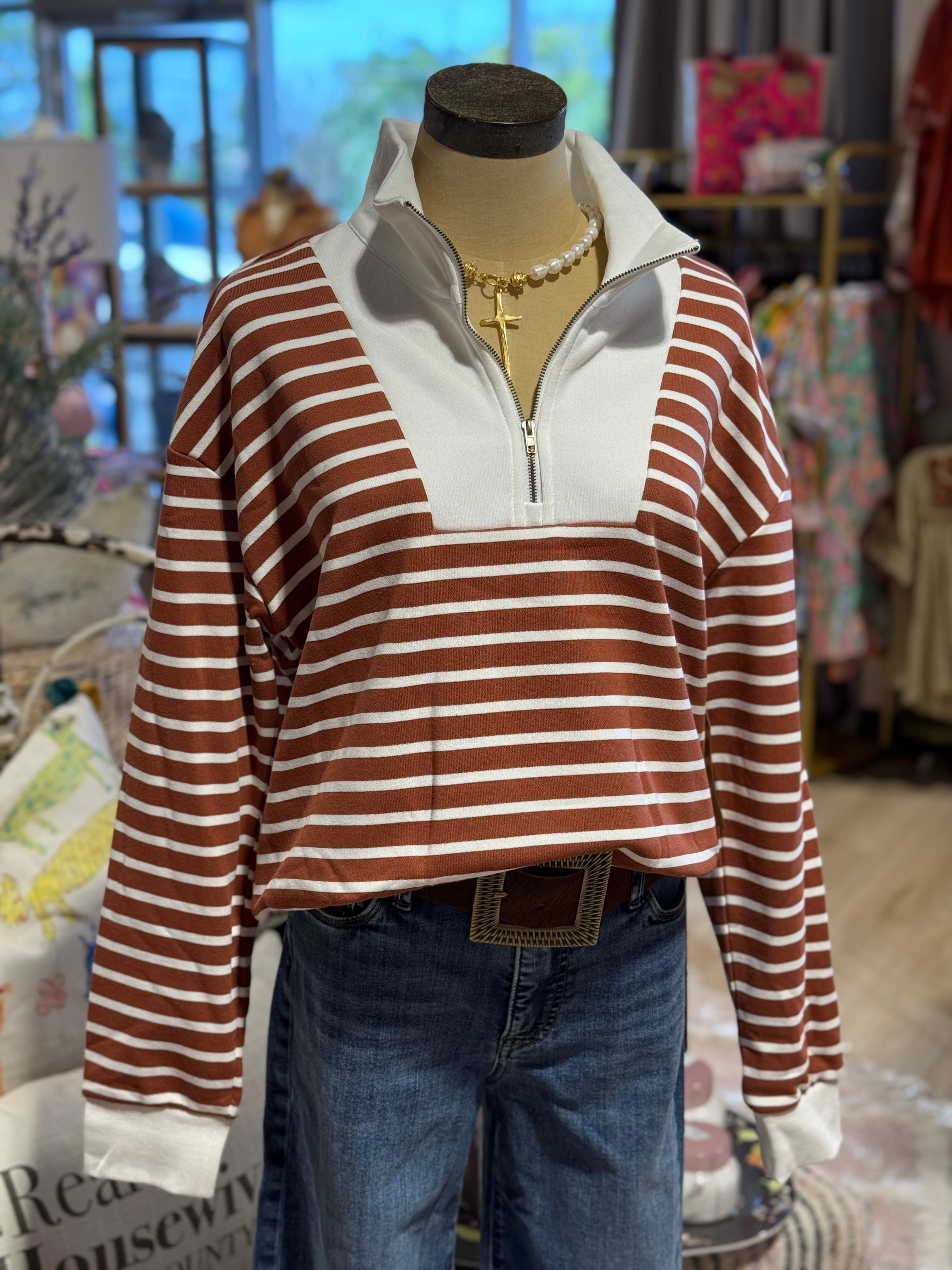 Victoria  Stripe Top (2 Colors)