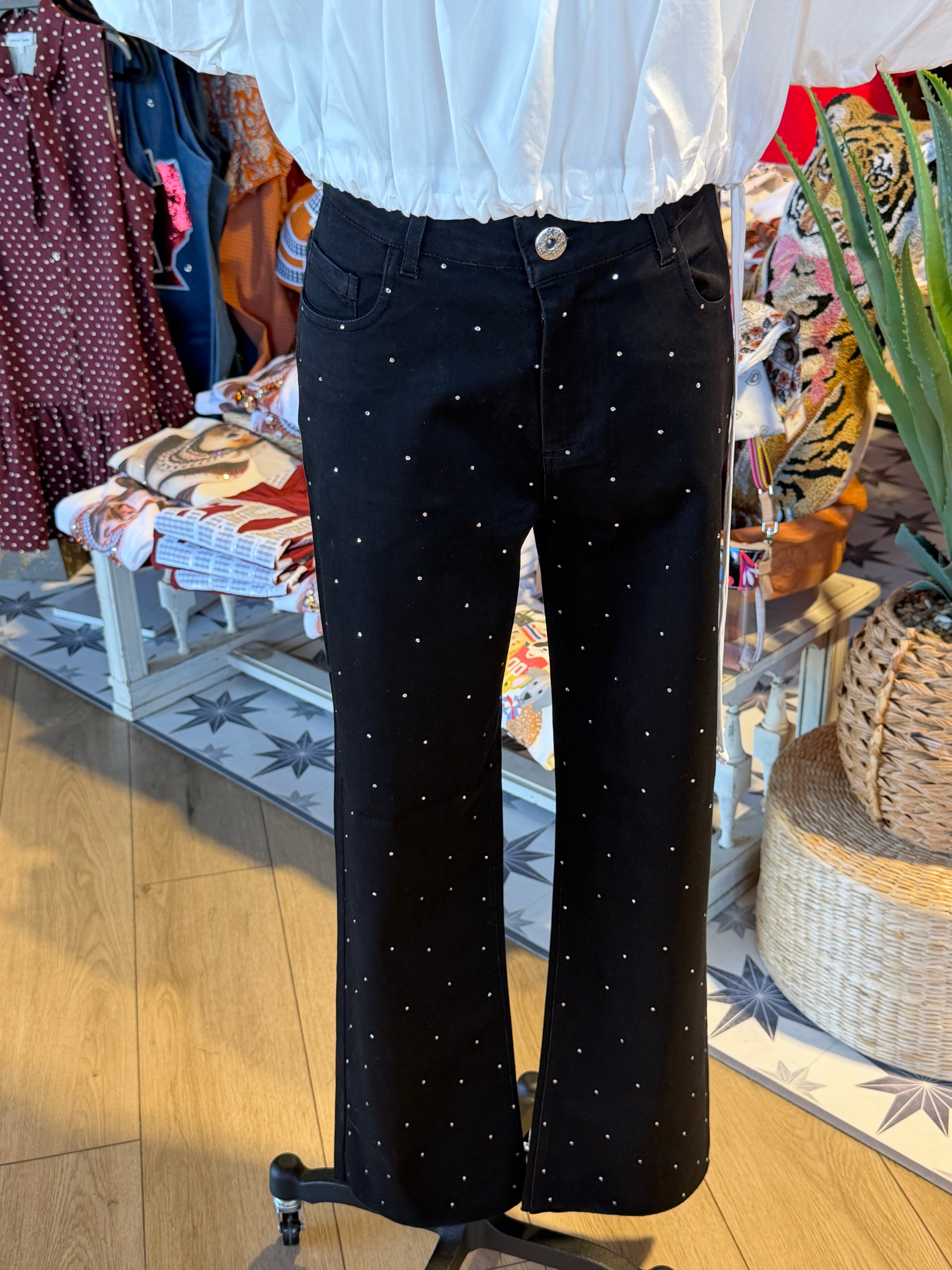 Sprinkled Rhinestone Jeans