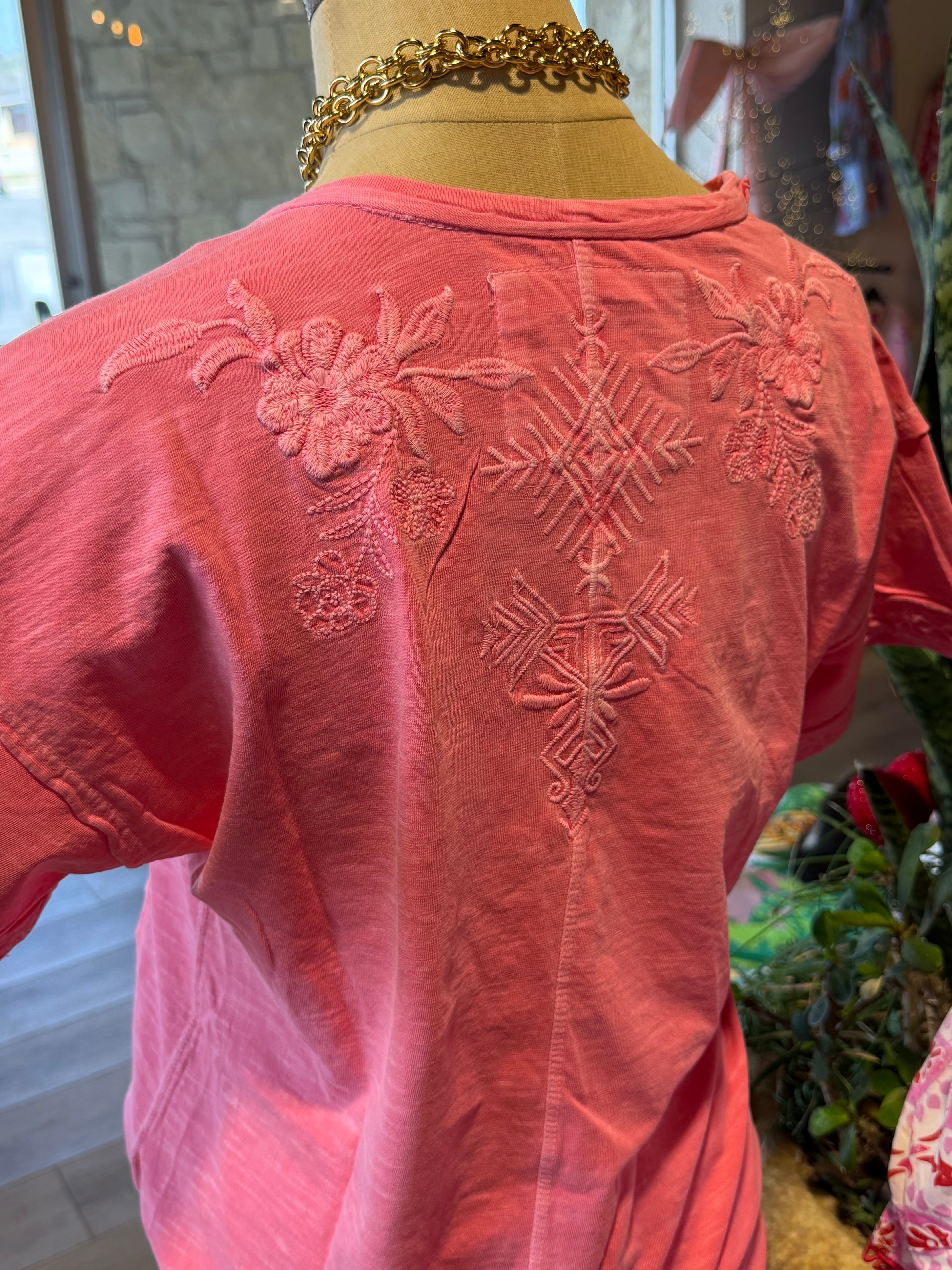 Pink & White Luca Tee