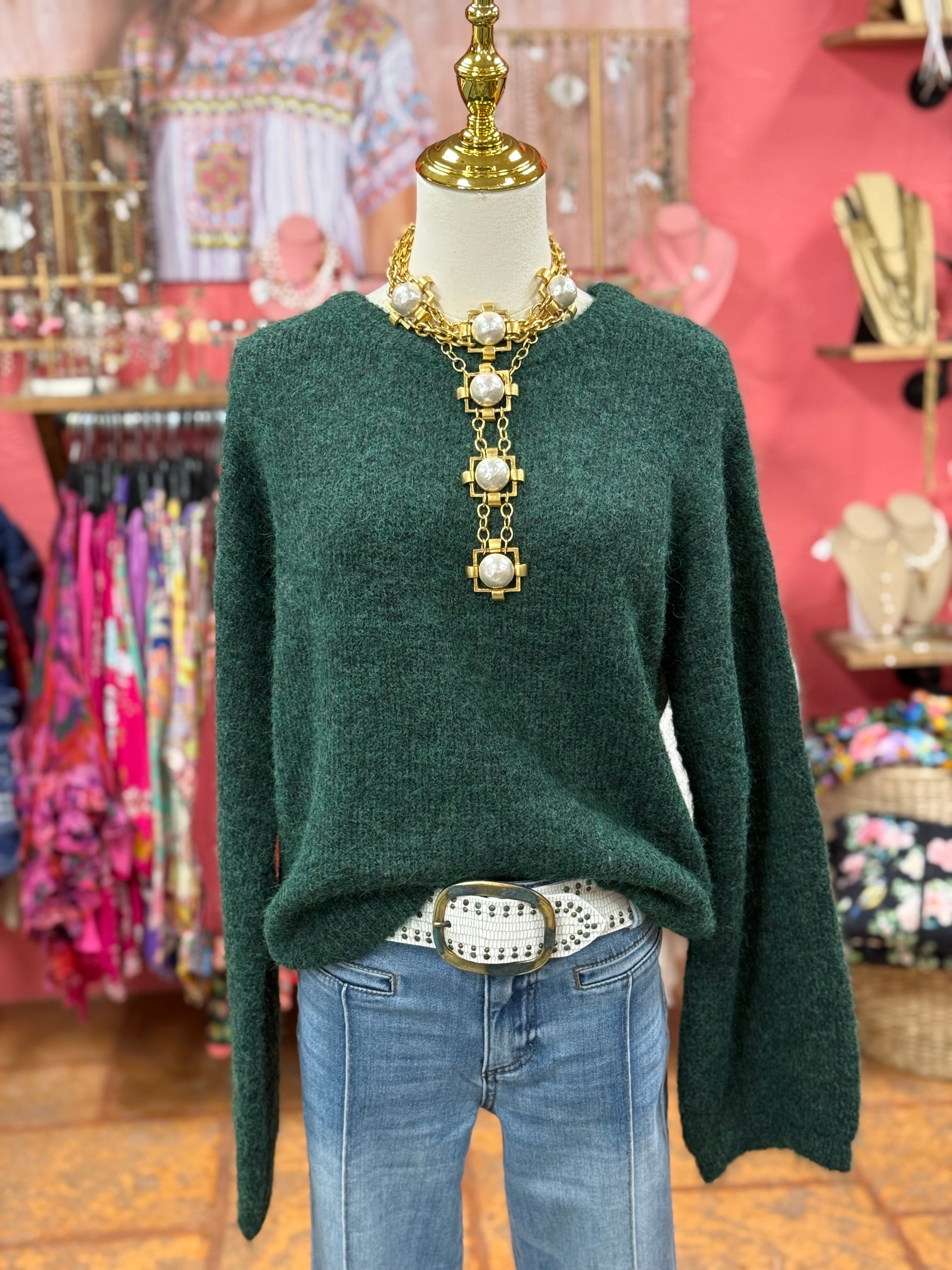 Emerald Green Heather Sweater