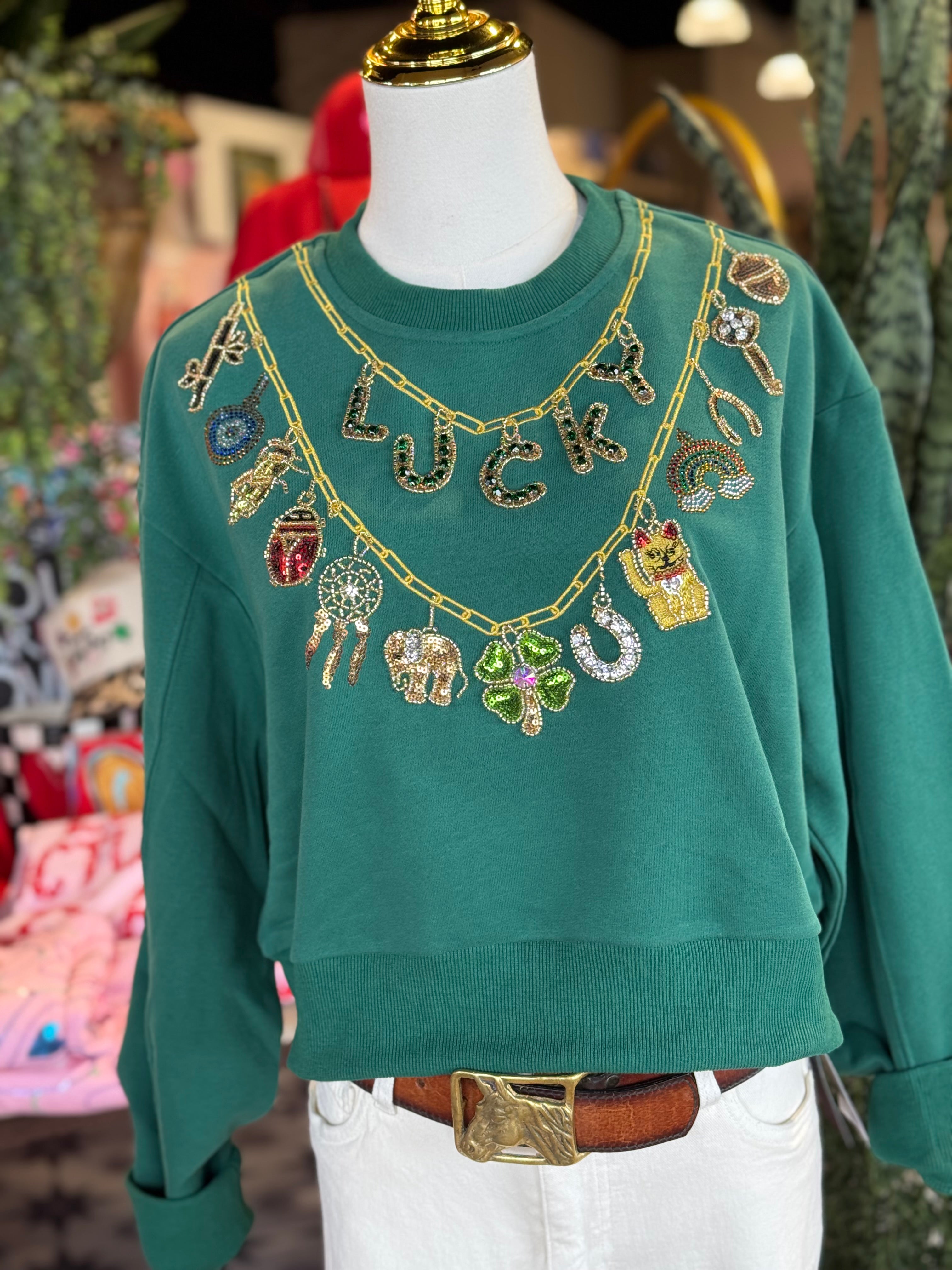 St. Patty's Icon Cropped Sweater